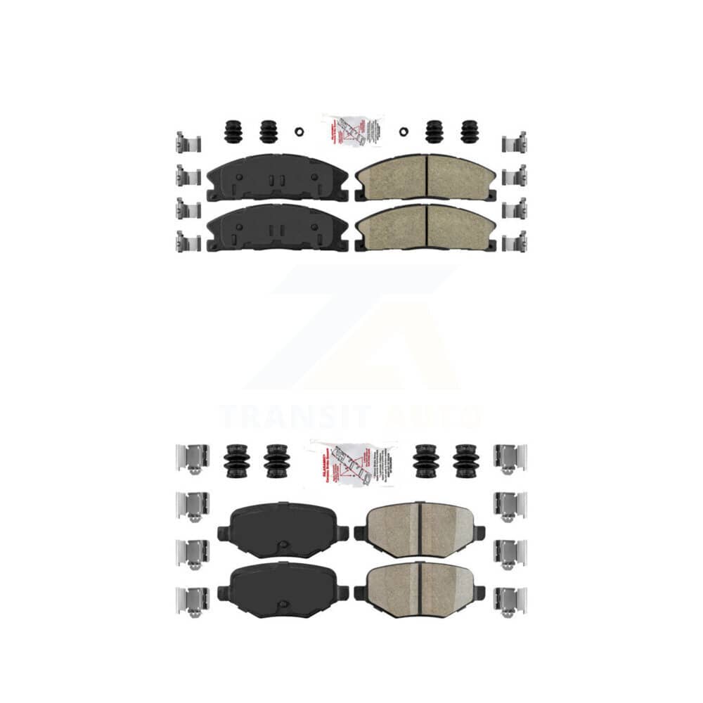 AmeriBRAKES - KNF-100155 - Front and Rear Disc Brake Pad Kits