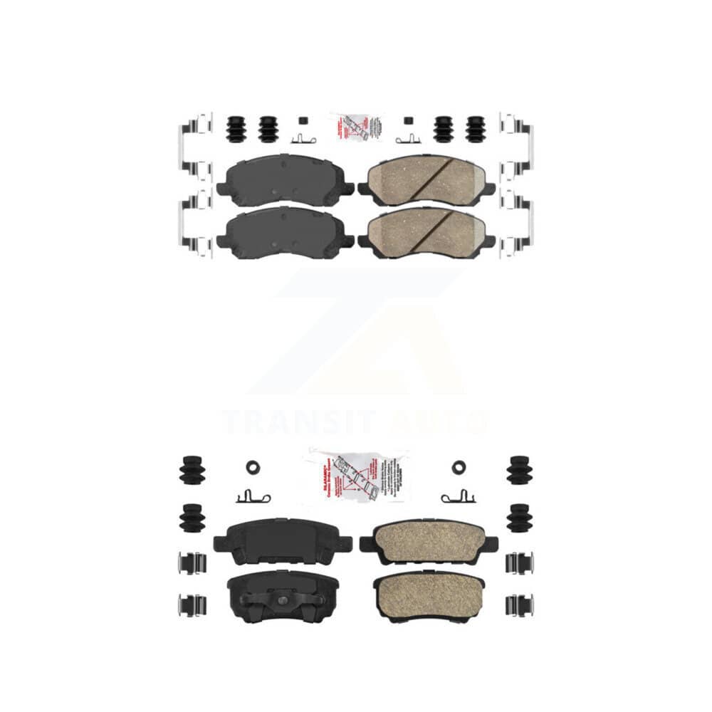 AmeriBRAKES - KNF-100342 - Front and Rear Disc Brake Pad Kits