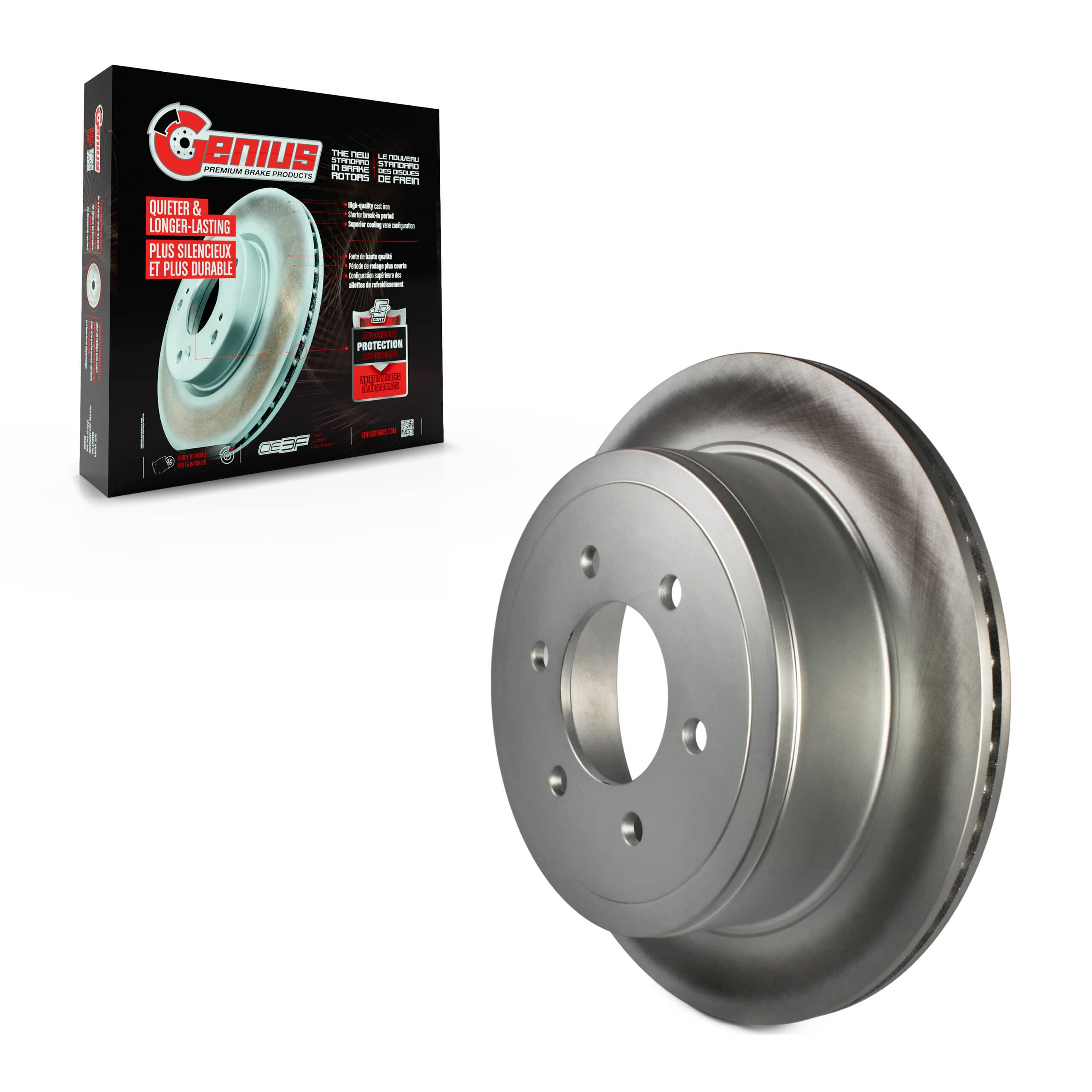 Genius - GCR-680182 - Rear Disc Brake Rotor