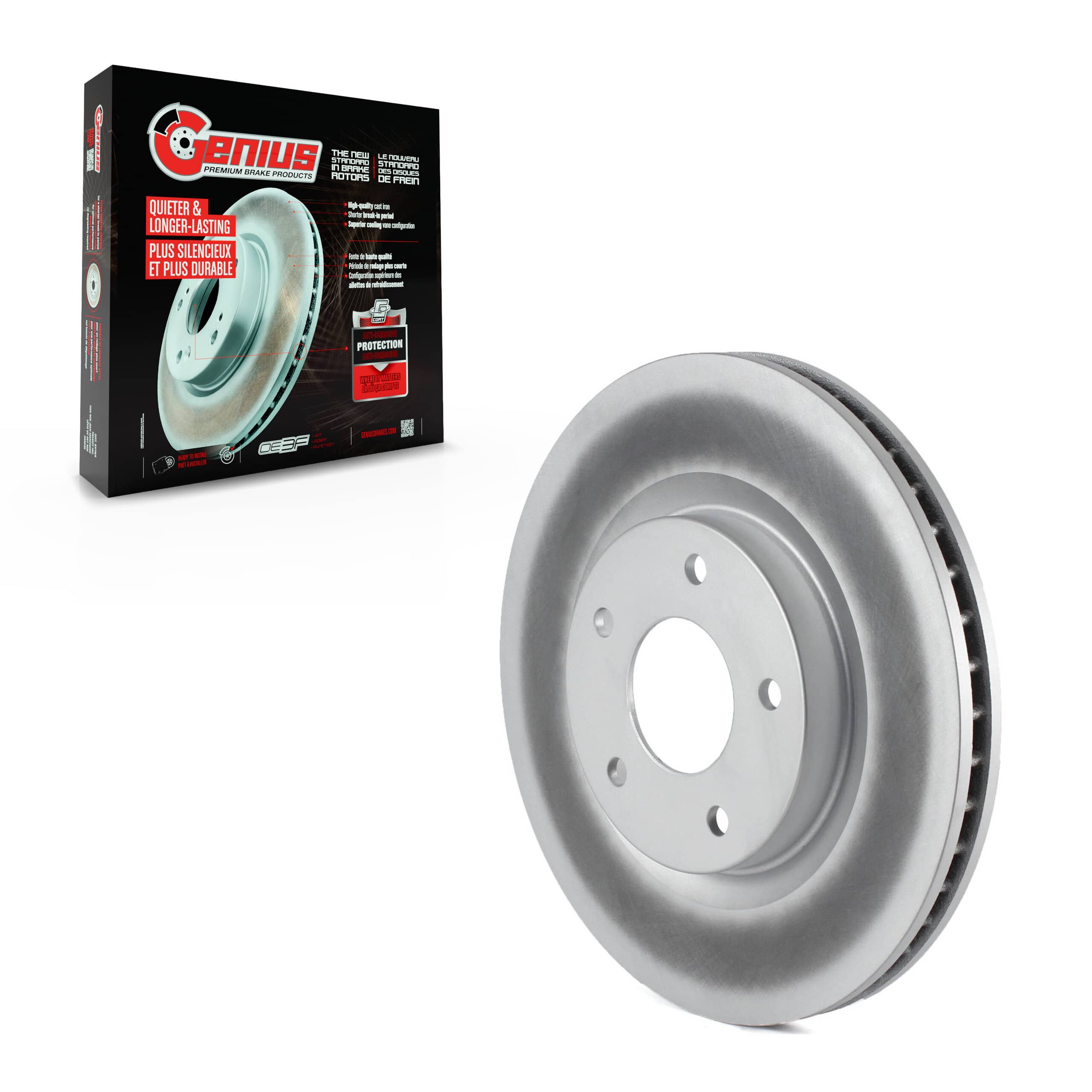 Genius - GCR-980637 - Front Disc Brake Rotor