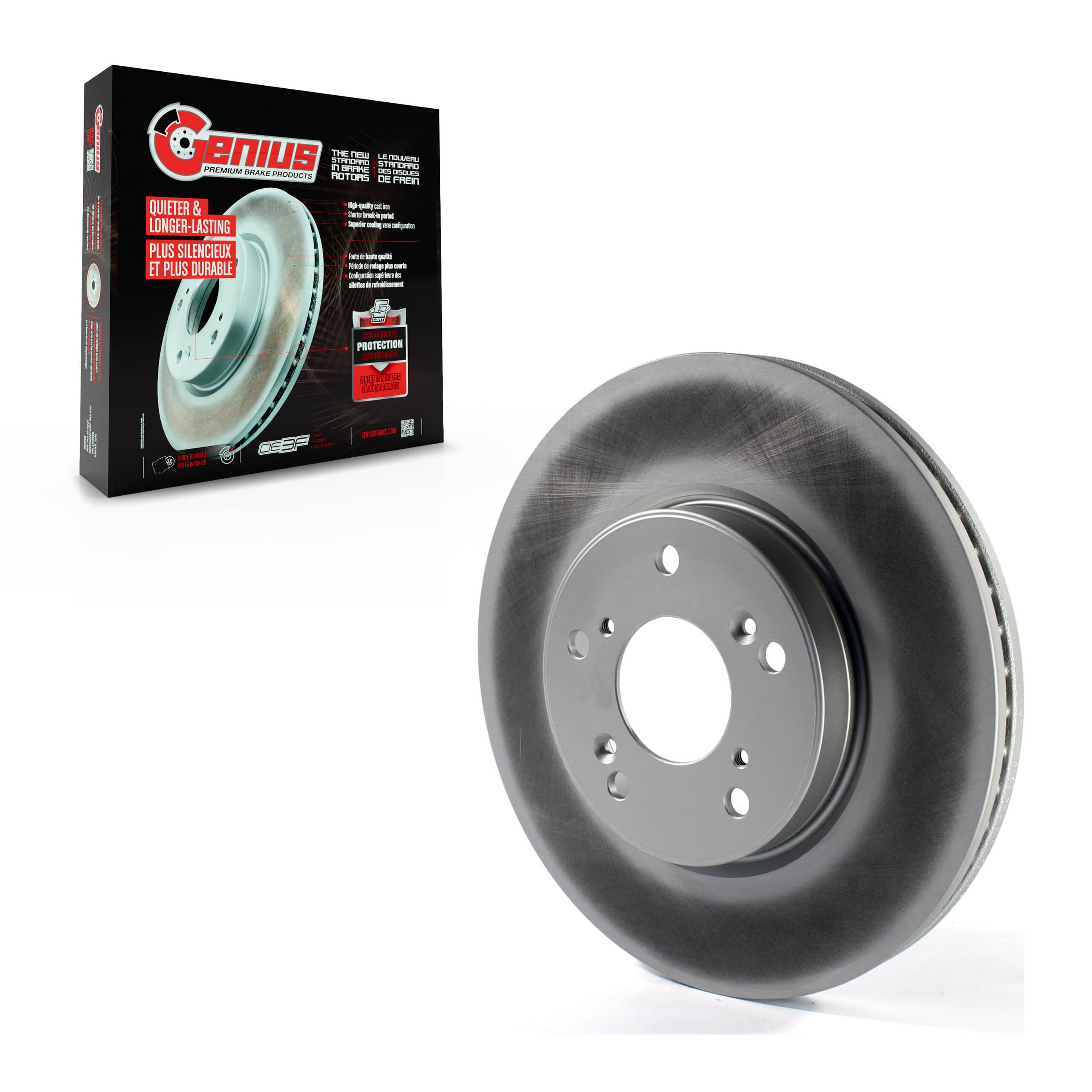Genius - GCR-981037 - Front Disc Brake Rotor