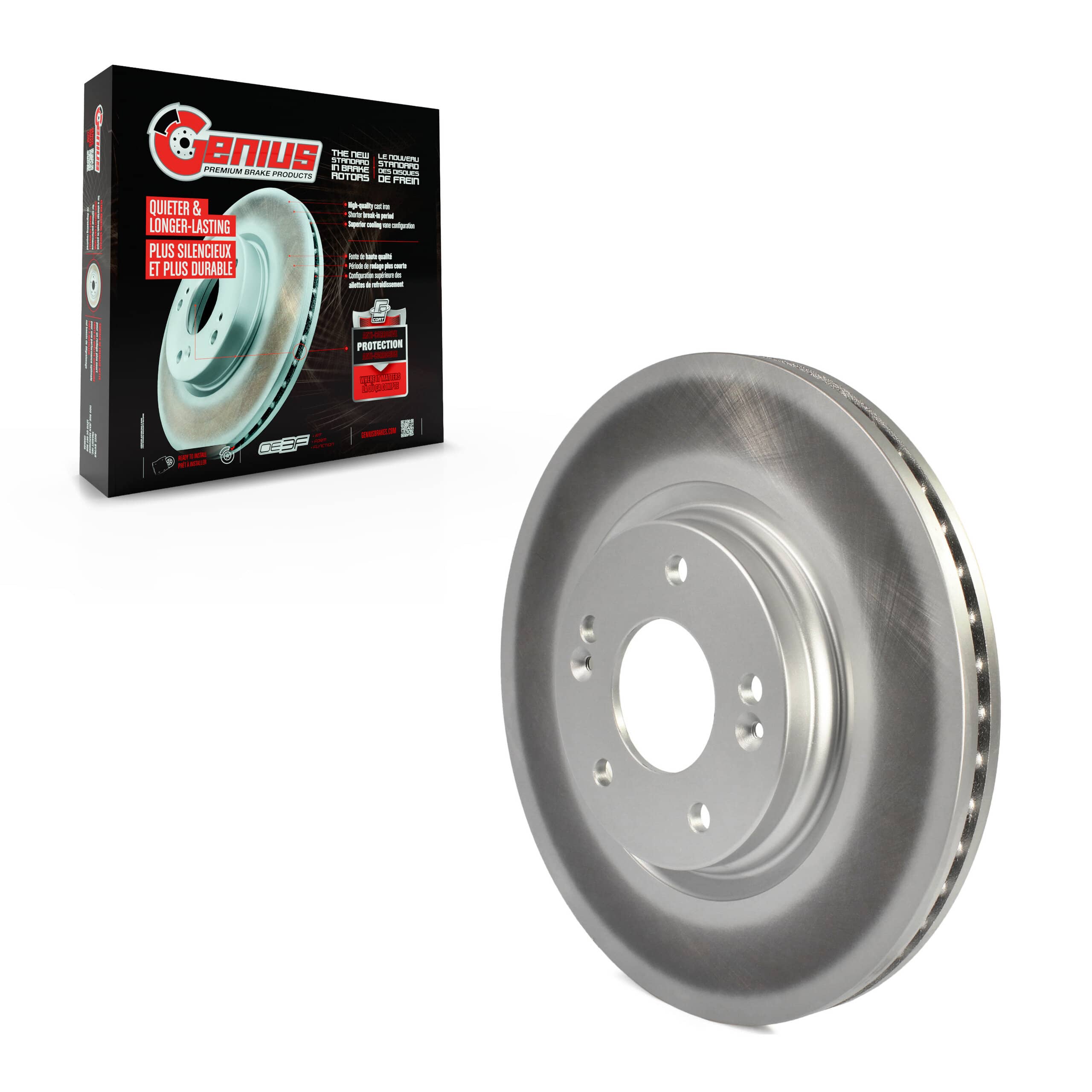 Genius - GCR-981958 - Front Disc Brake Rotor