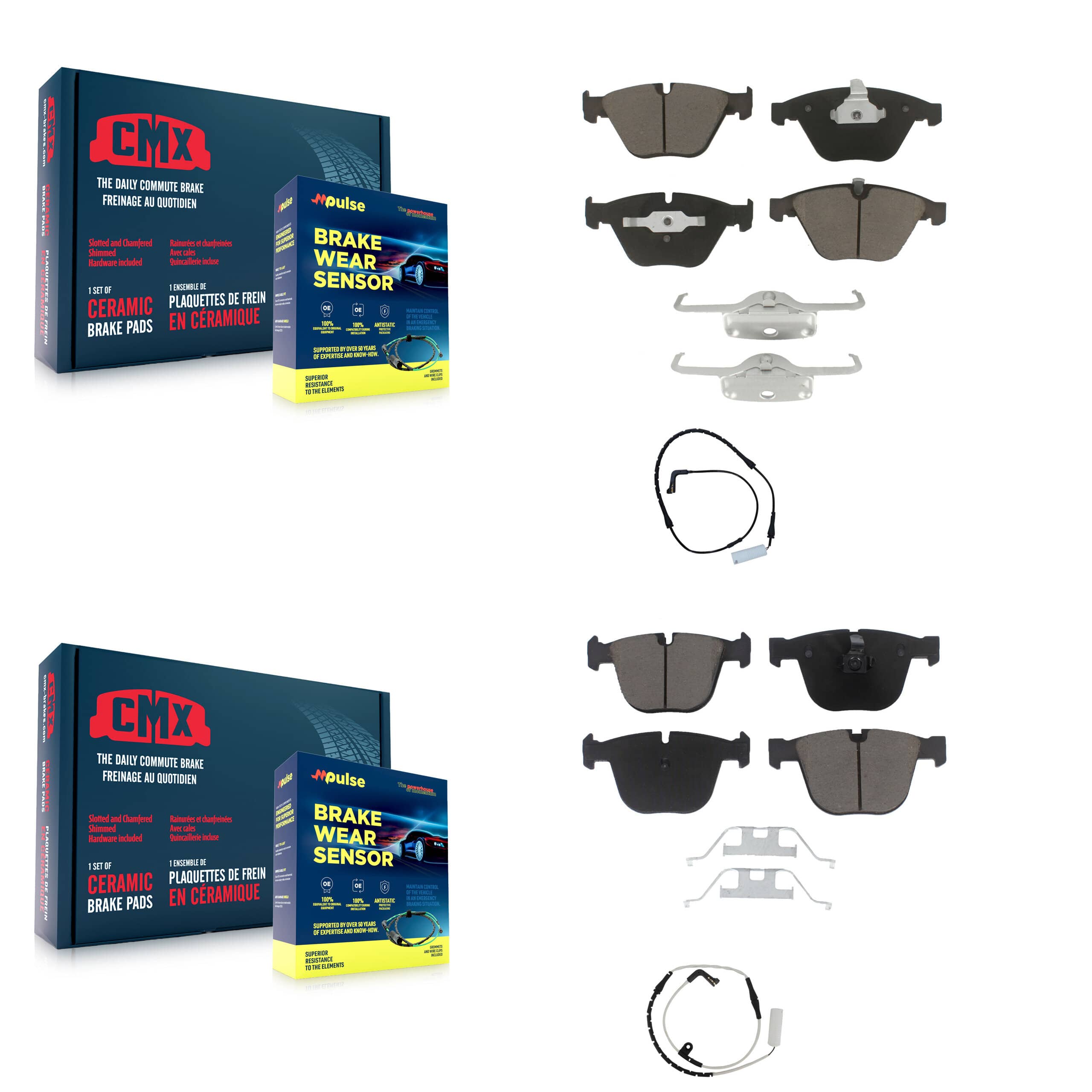 CMX - KCW-100100 - Front and Rear Disc Brake Pad Kits