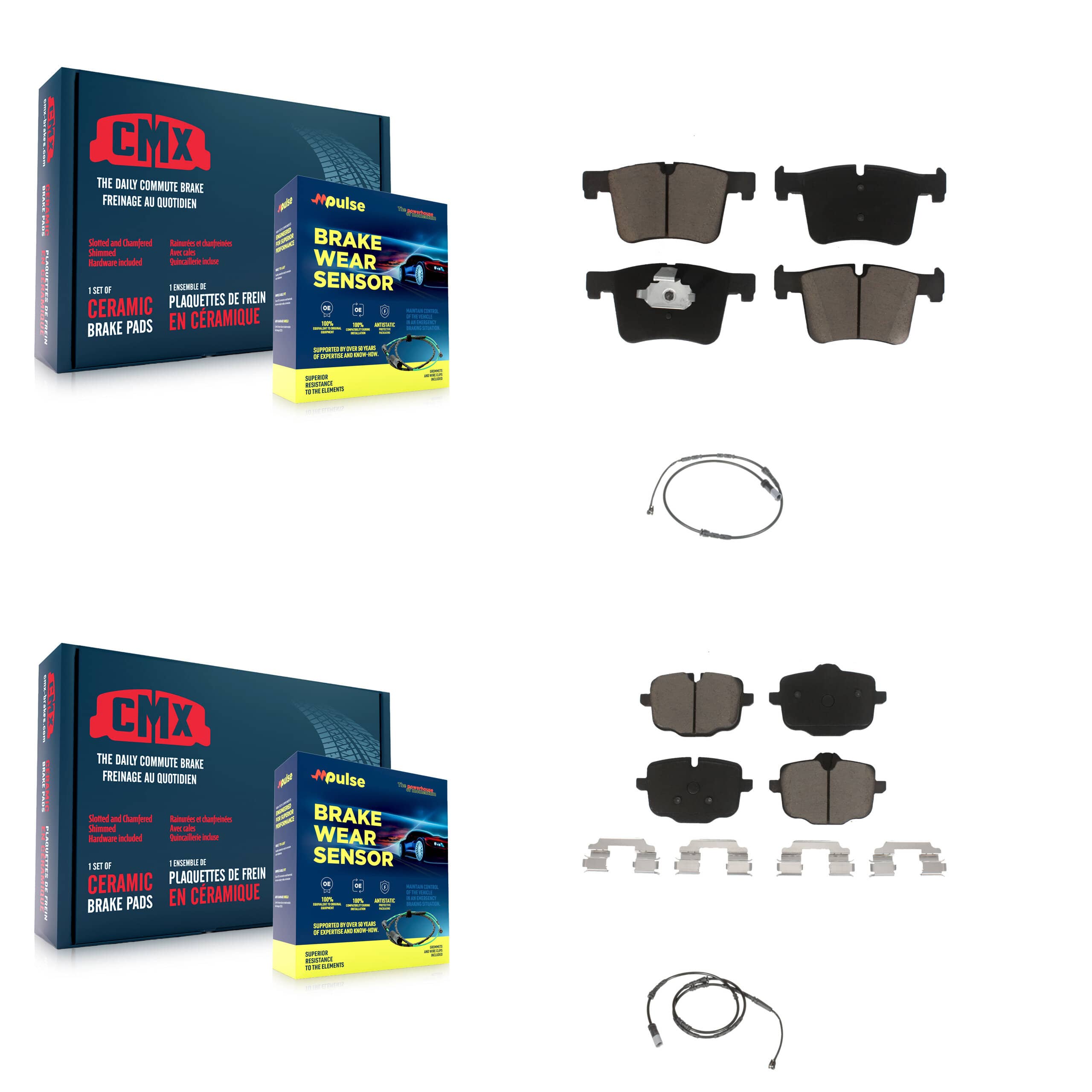 CMX - KCW-100140 - Front and Rear Disc Brake Pad Kits