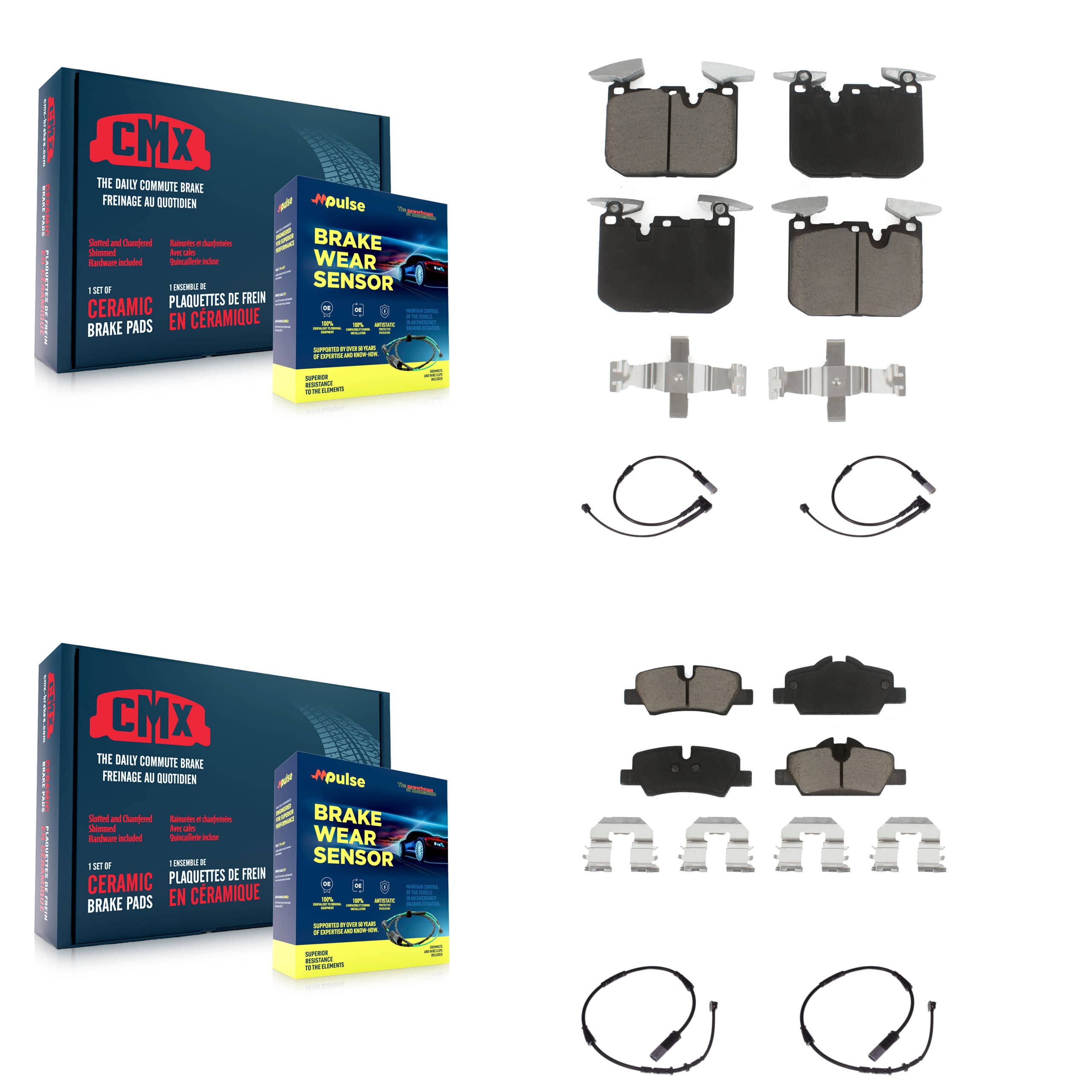 CMX - KCW-100220 - Front and Rear Disc Brake Pad Kits