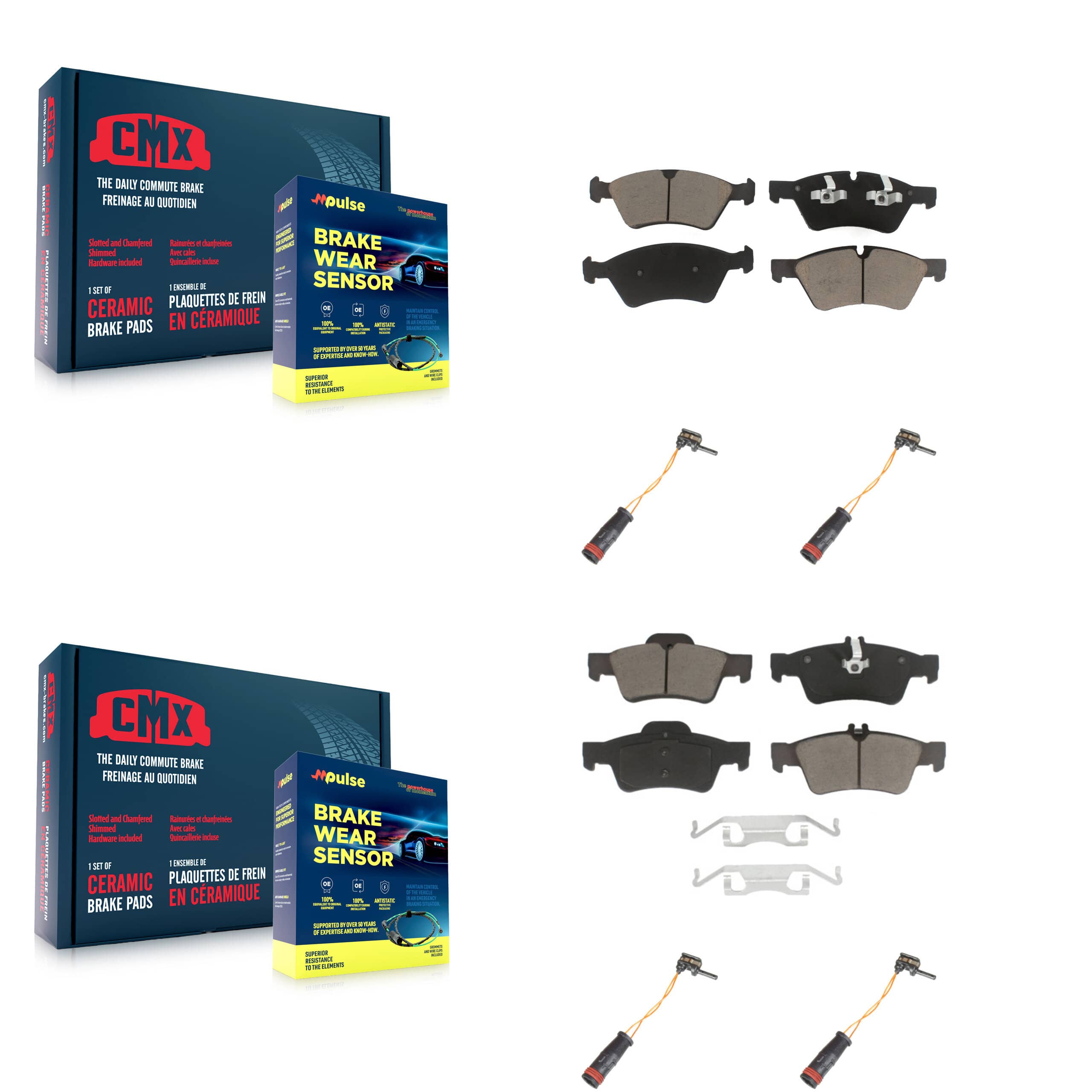 CMX - KCW-100277 - Front and Rear Disc Brake Pad Kits