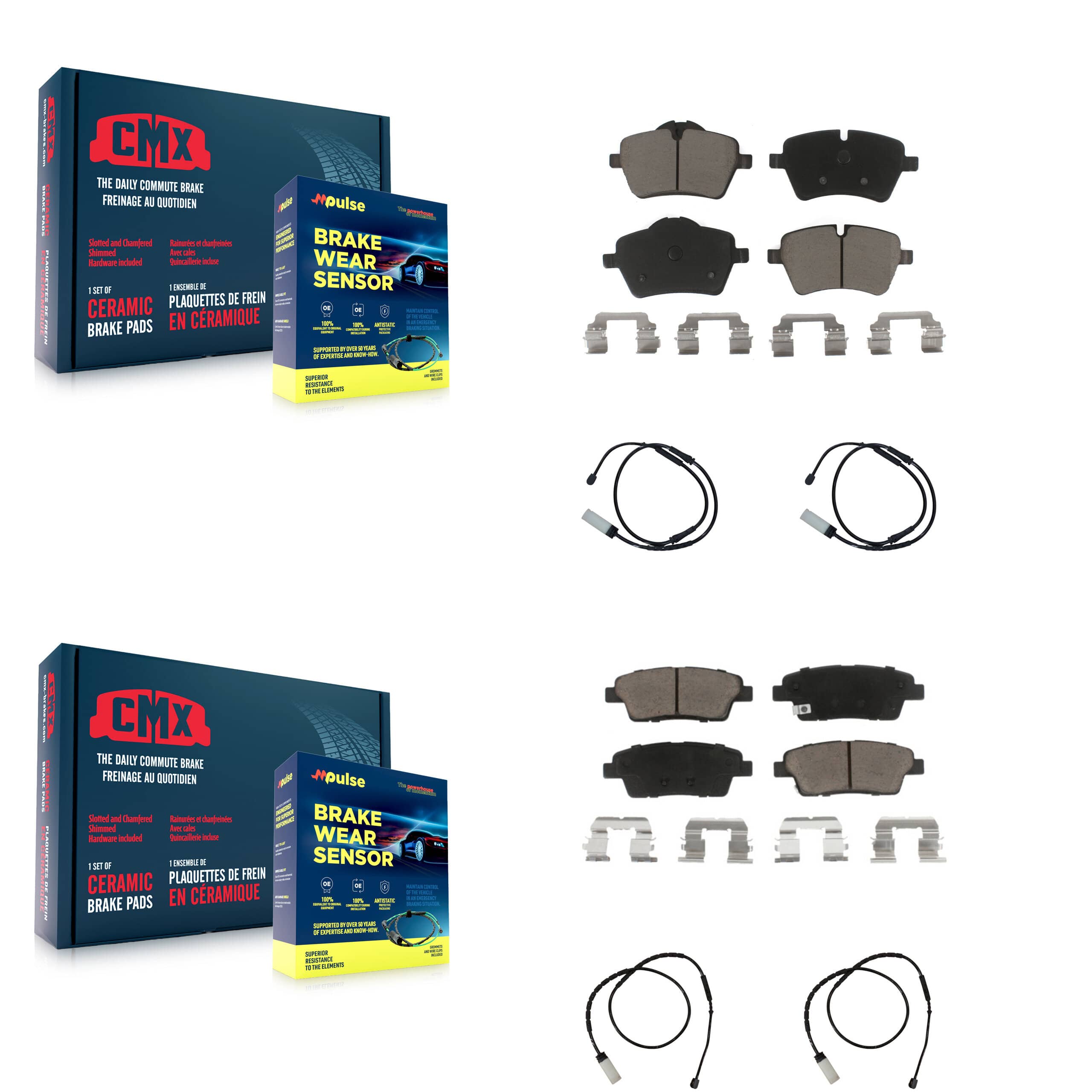 CMX - KCW-100302 - Front and Rear Disc Brake Pad Kits