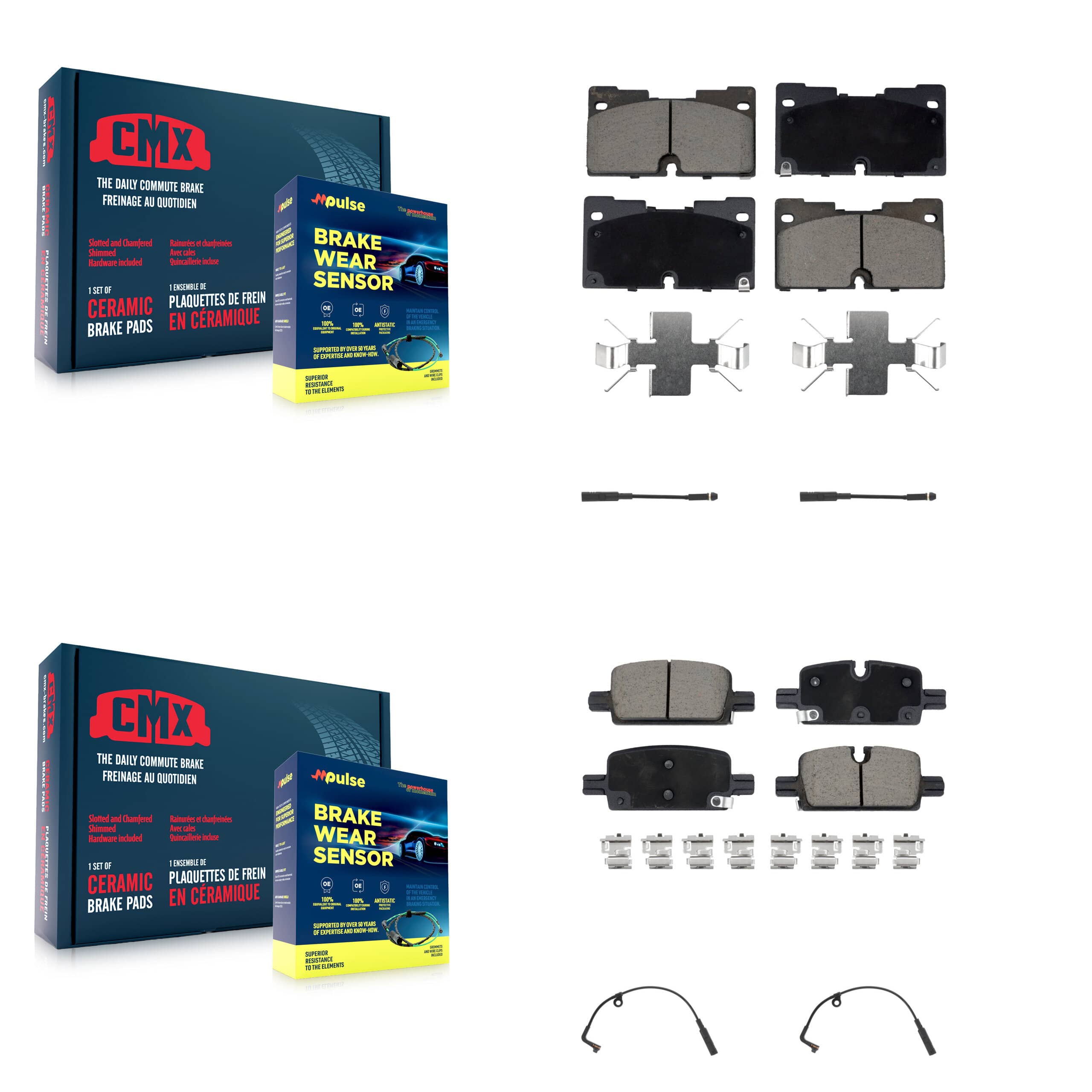 CMX - KCW-100313 - Front and Rear Disc Brake Pad Kits