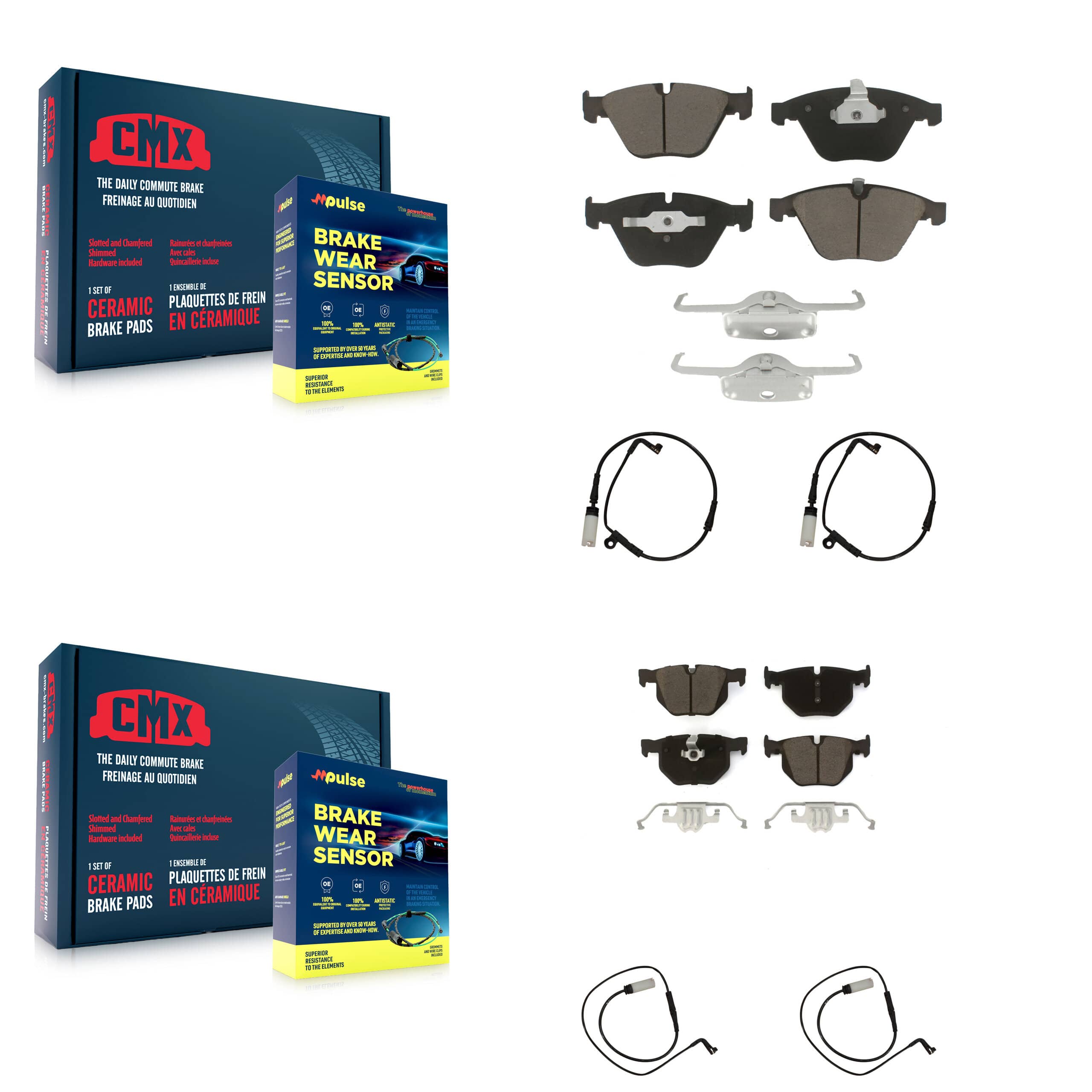 CMX - KCW-100321 - Front and Rear Disc Brake Pad Kits