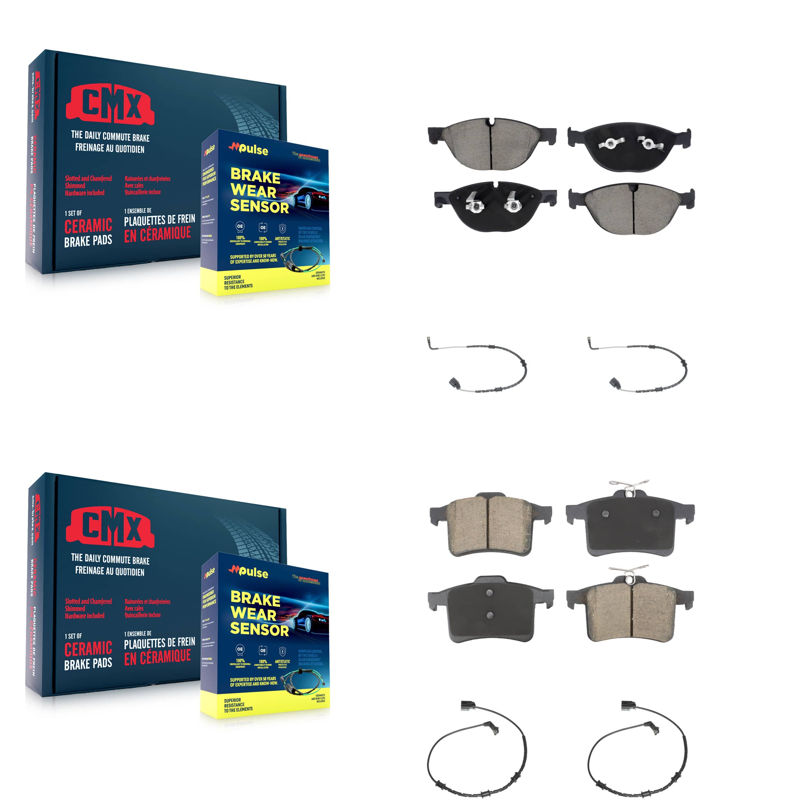 CMX - KCW-101080 - Front and Rear Disc Brake Pad Kits