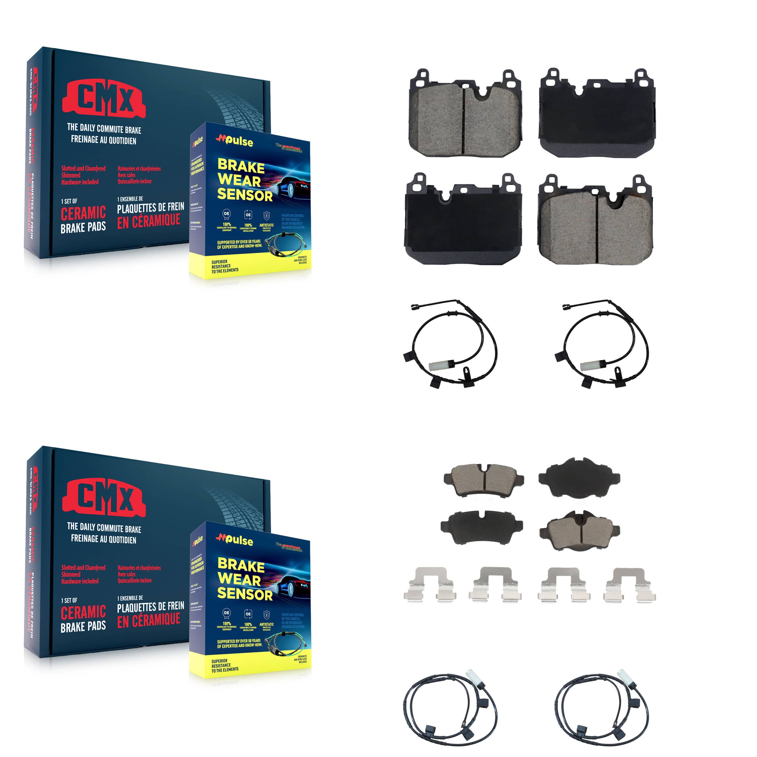 CMX - KCW-101085 - Front and Rear Disc Brake Pad Kits
