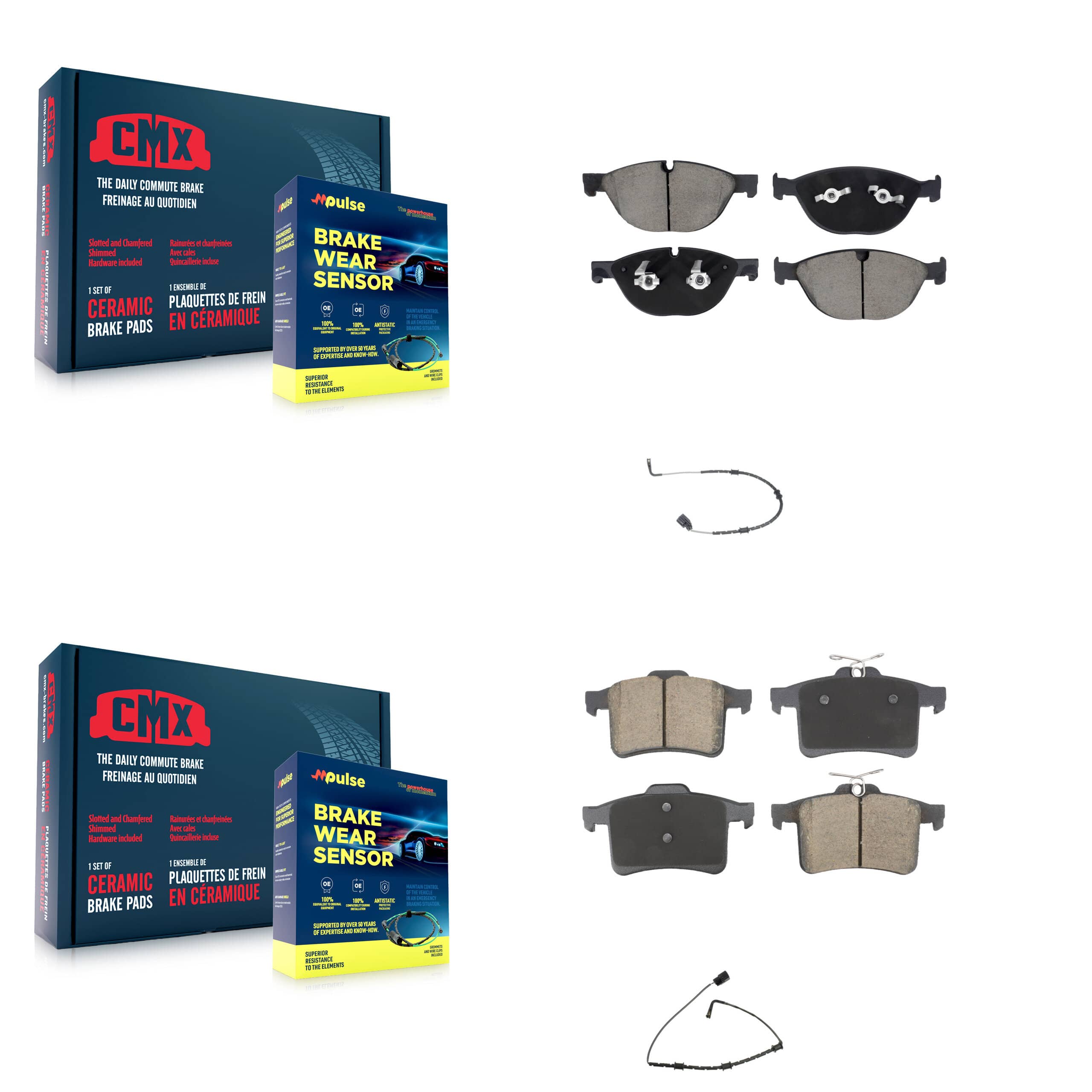 CMX - KCW-101118 - Front and Rear Disc Brake Pad Kits