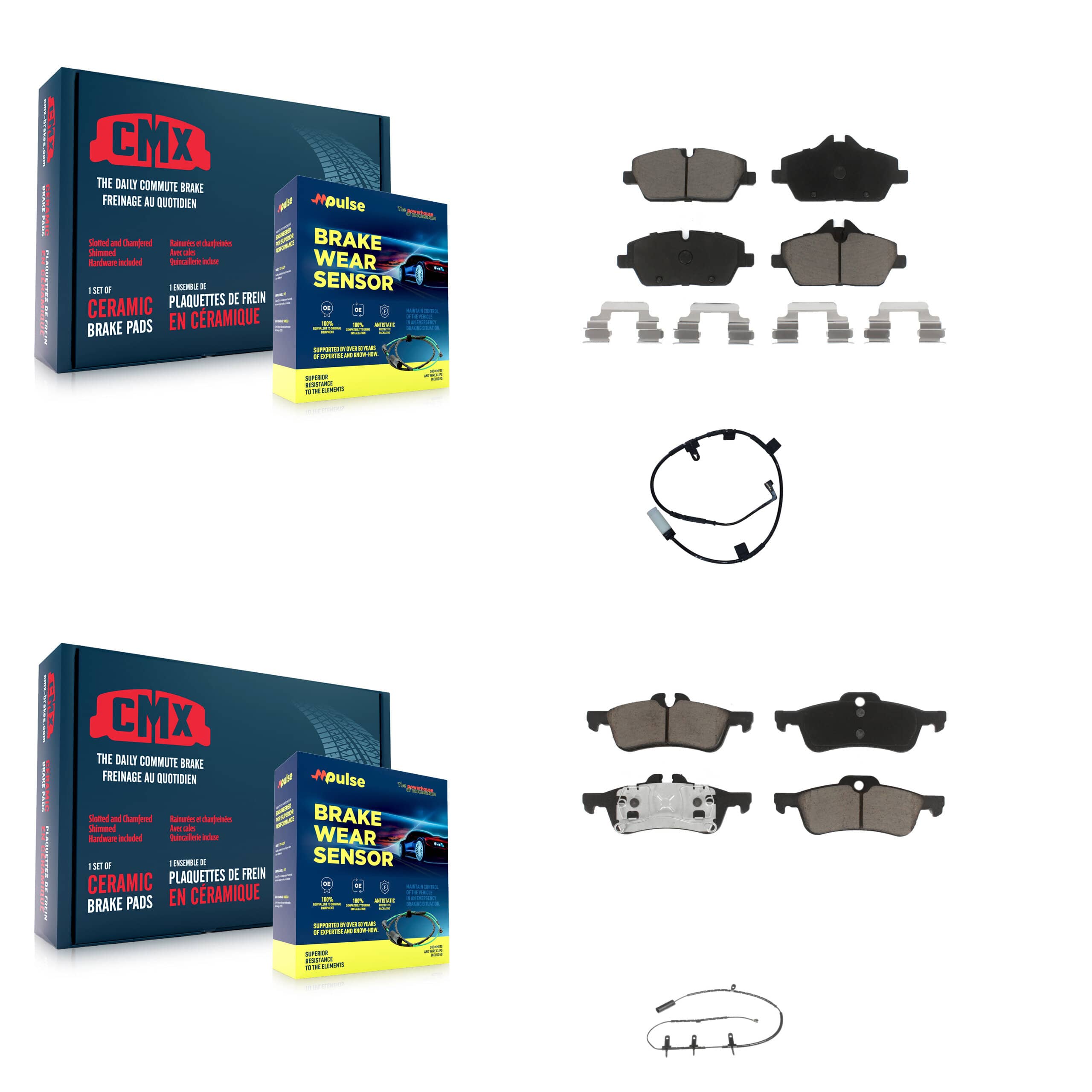 CMX - KCW-101300 - Front and Rear Disc Brake Pad Kits