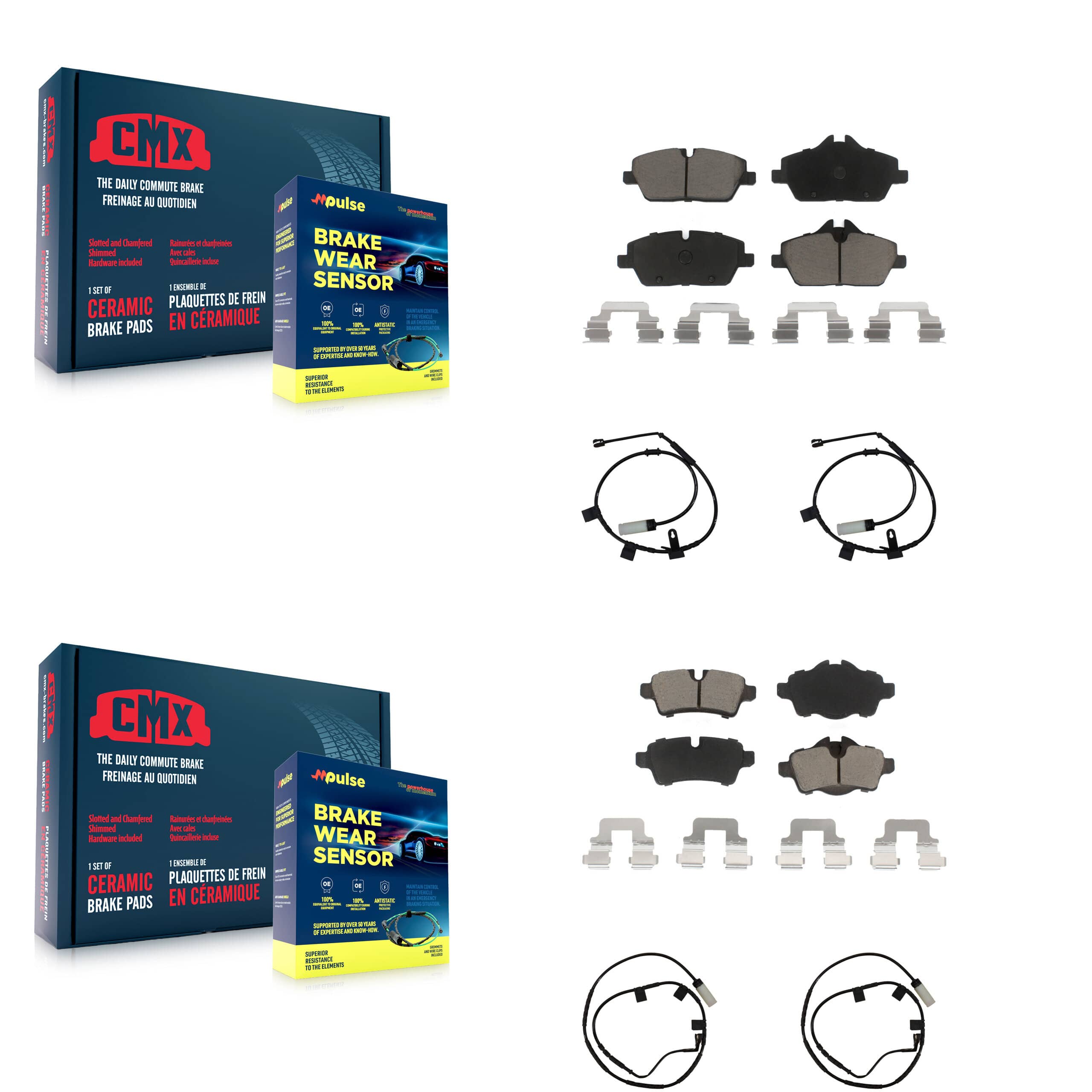 CMX - KCW-101308 - Front and Rear Disc Brake Pad Kits