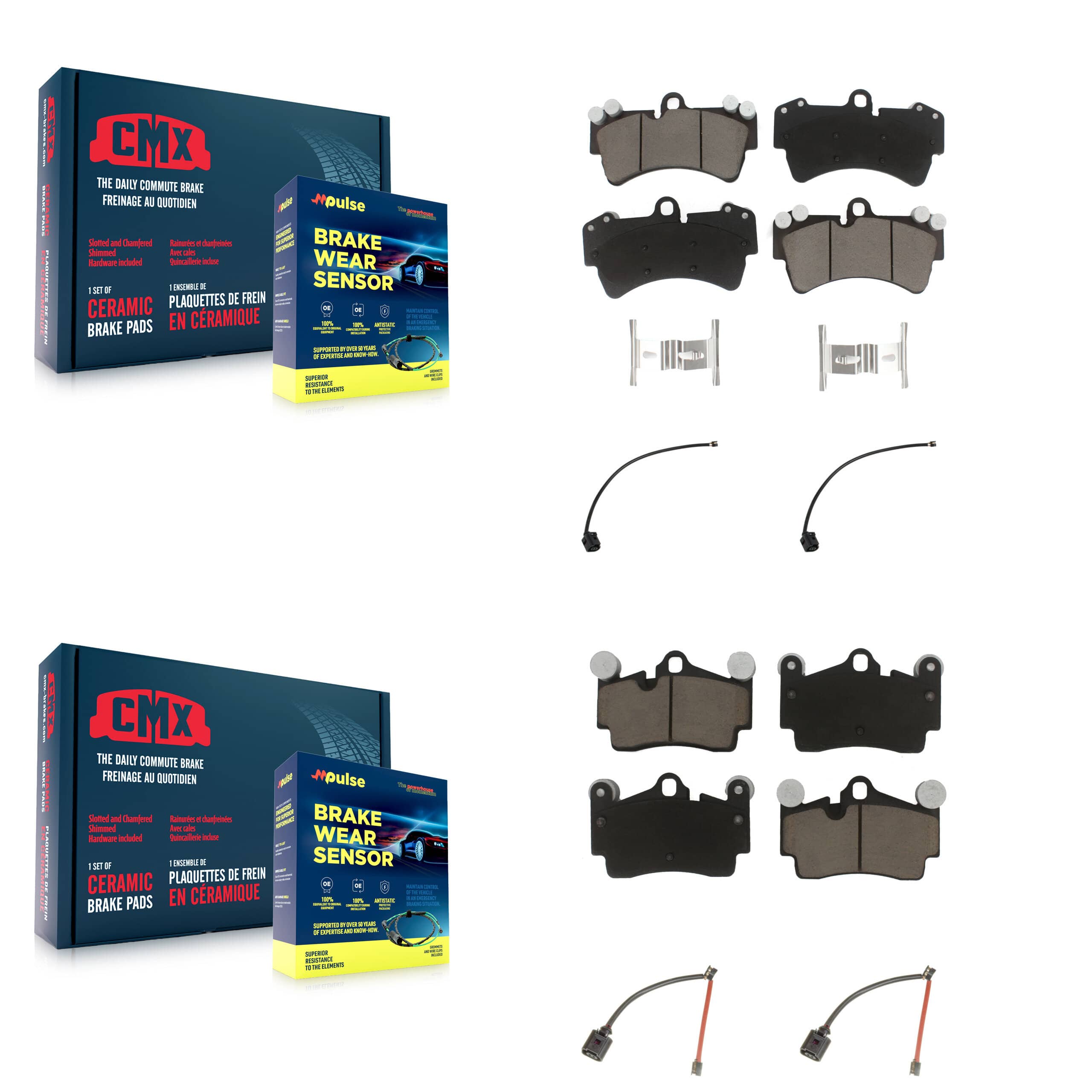 CMX - KCW-101315 - Front and Rear Disc Brake Pad Kits