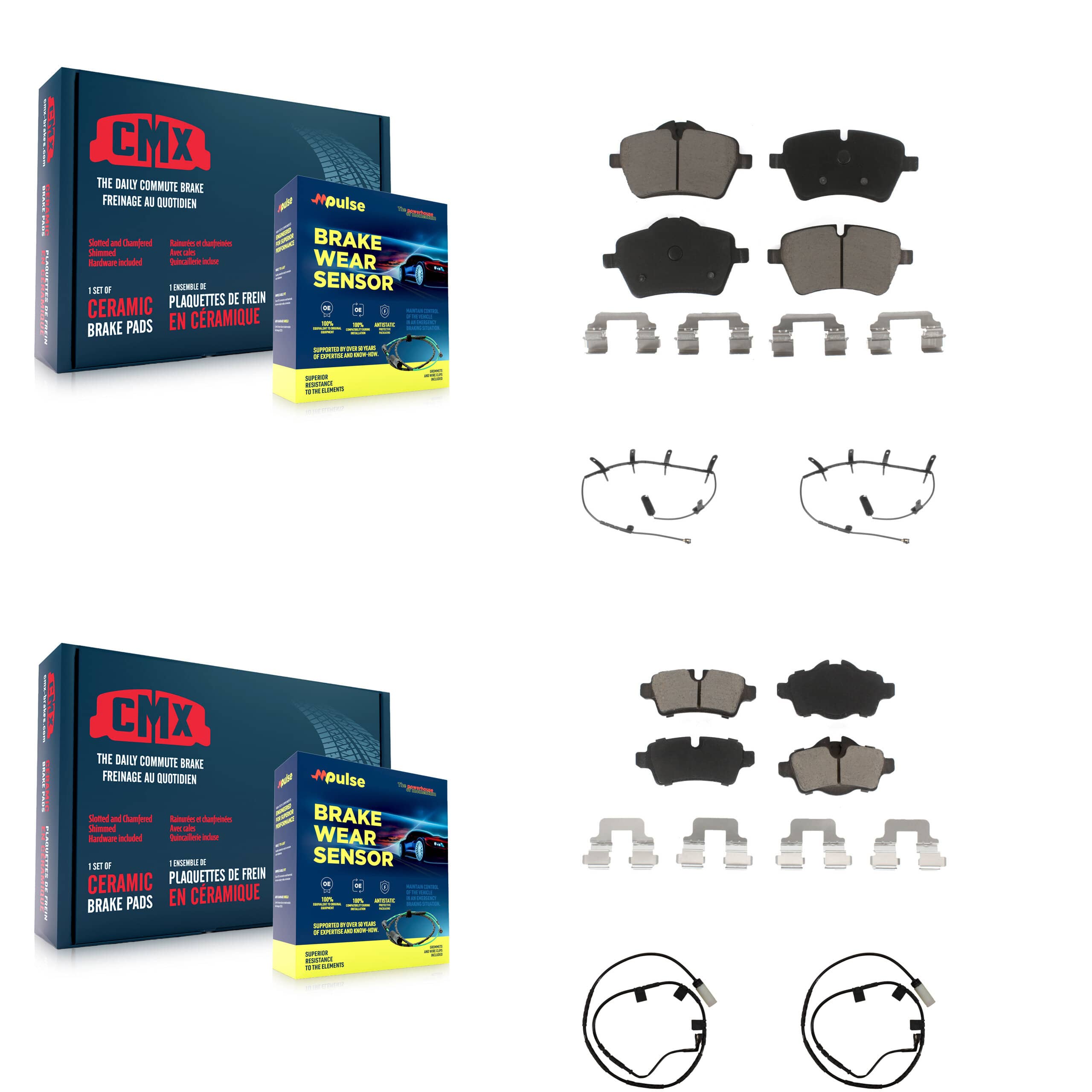 CMX - KCW-101321 - Front and Rear Disc Brake Pad Kits