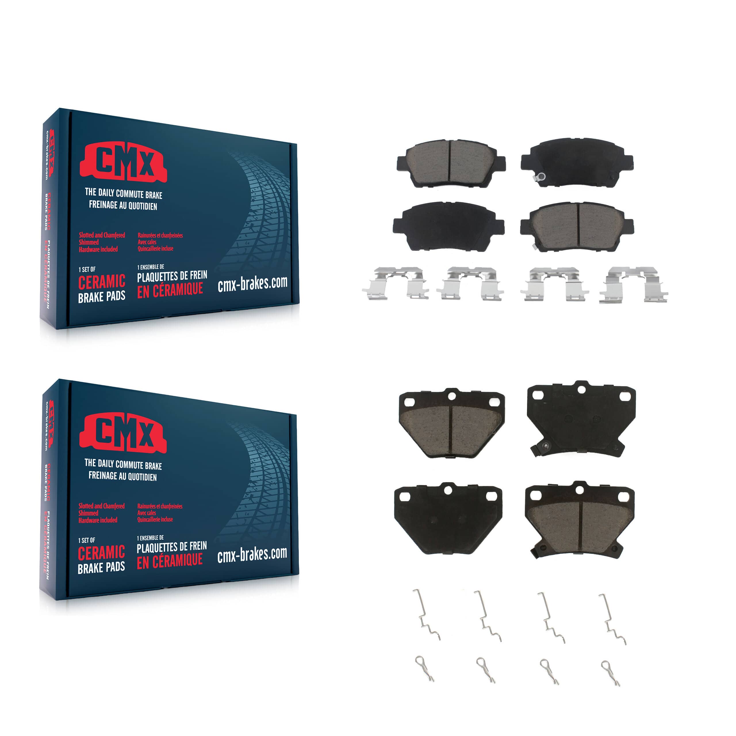 CMX - KCX-100402 - Front and Rear Disc Brake Pad Kits