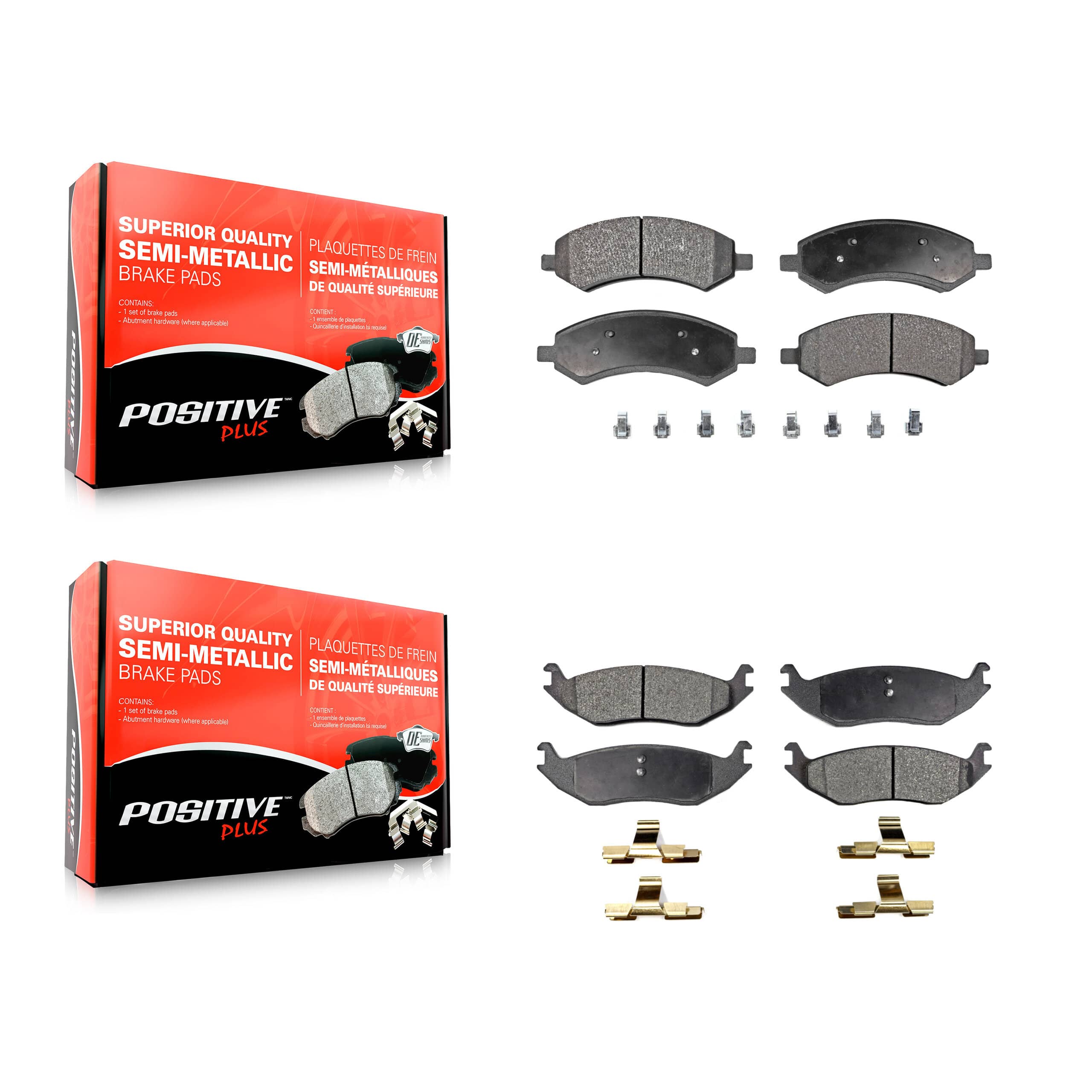Positive Plus - KPF-100045 - Front and Rear Disc Brake Pad Kits