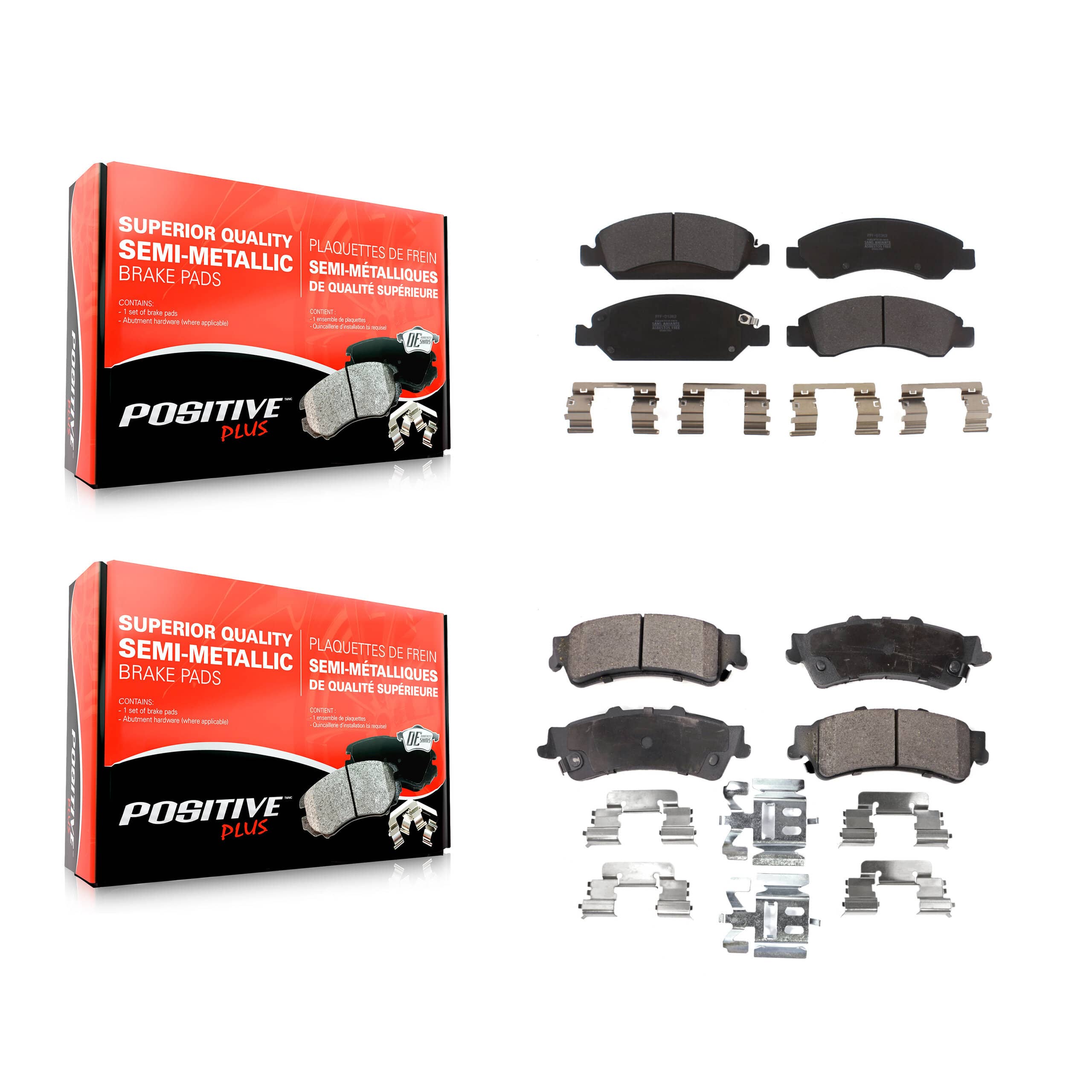 Positive Plus - KPF-100139 - Front and Rear Disc Brake Pad Kits