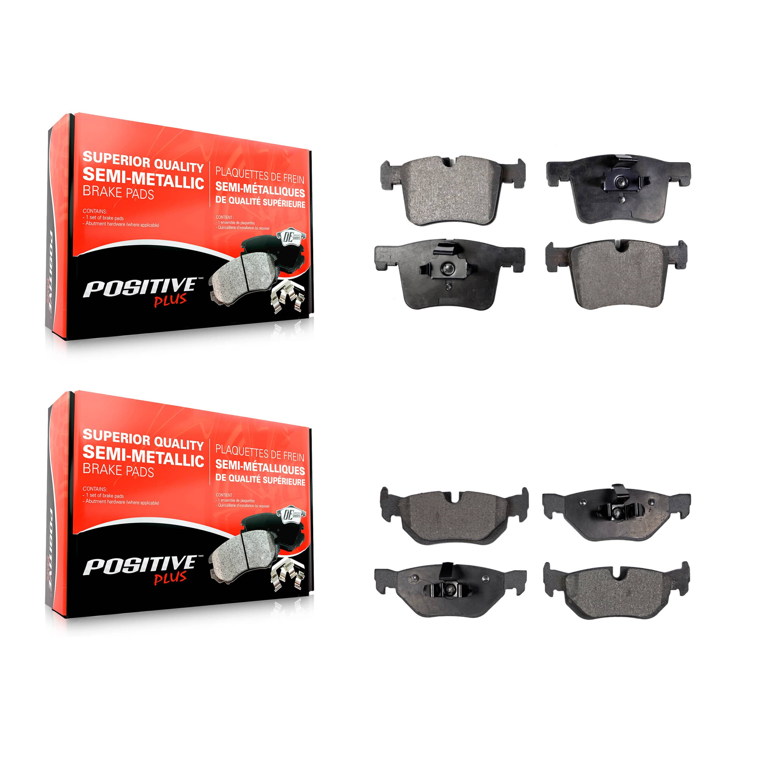 Positive Plus - KPF-100222 - Front and Rear Disc Brake Pad Kits