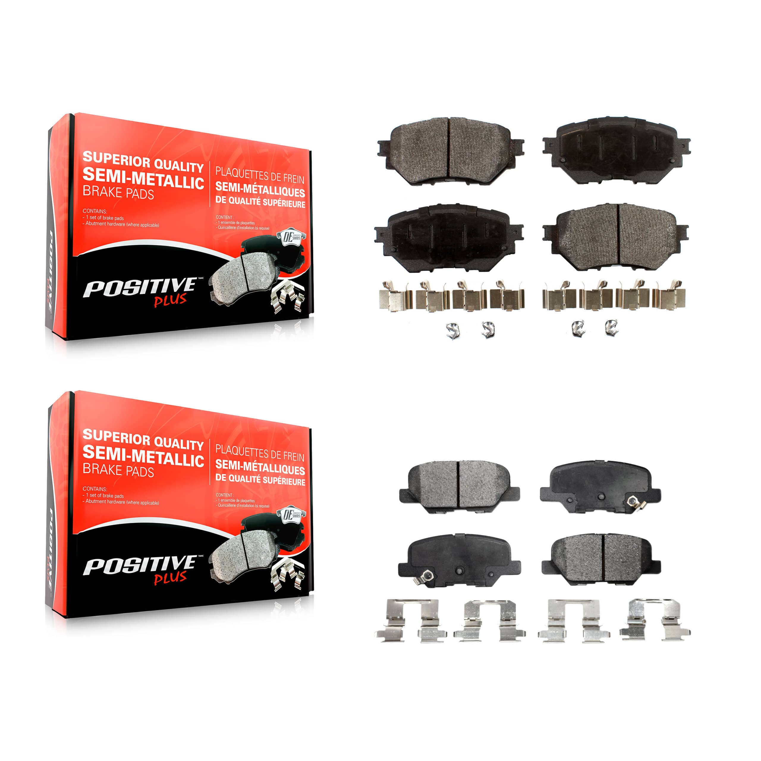 Positive Plus - KPF-100272 - Front and Rear Disc Brake Pad Kits