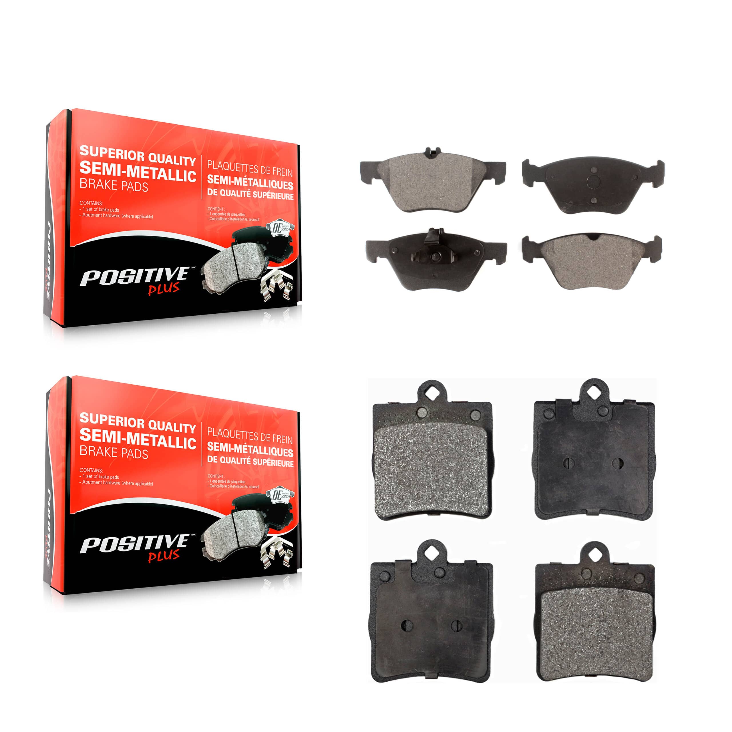 Positive Plus - KPF-100387 - Front and Rear Disc Brake Pad Kits