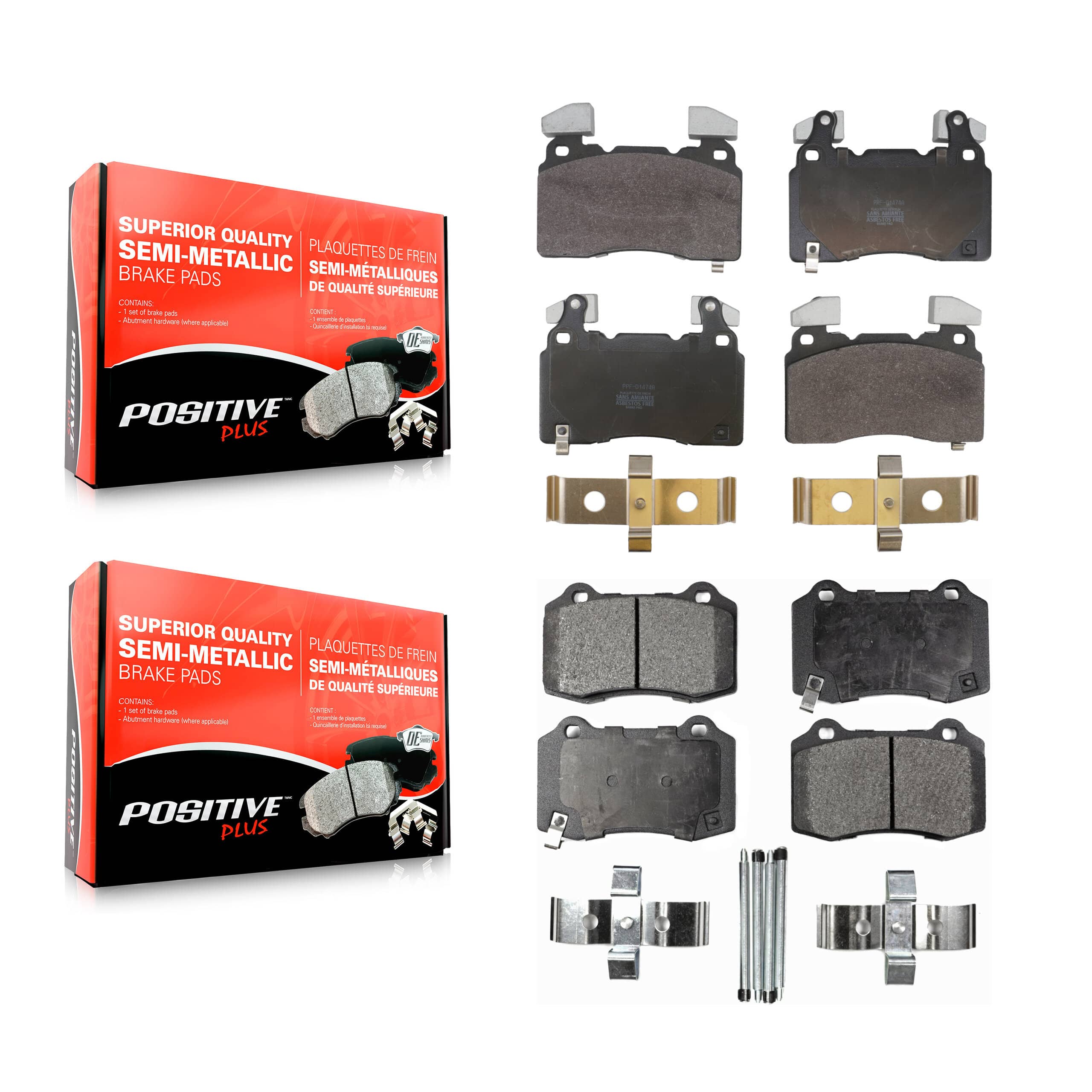 Positive Plus - KPF-100811 - Front and Rear Disc Brake Pad Kits