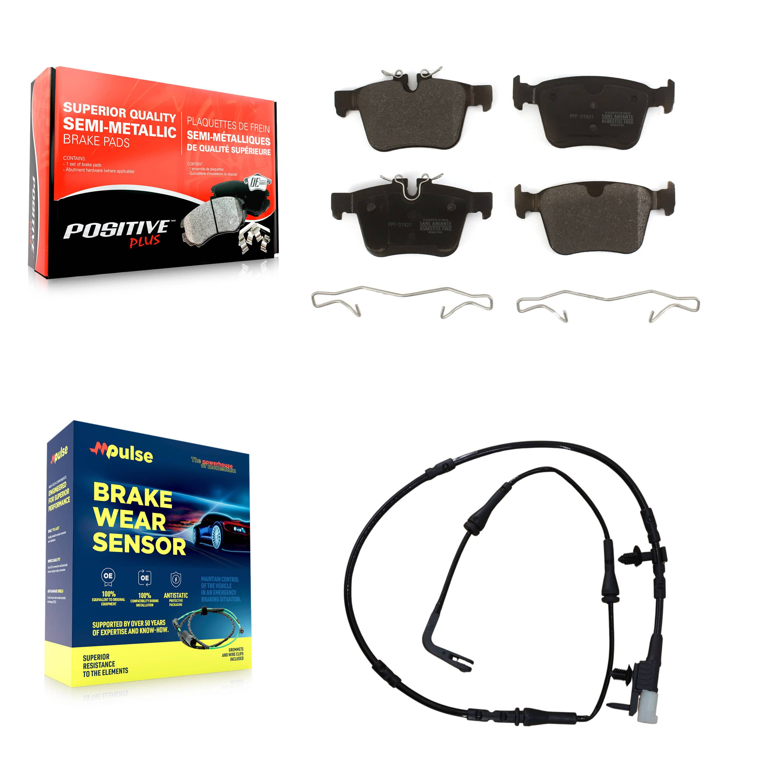 Positive Plus - KPW-100985 - Rear Disc Brake Pad Kits
