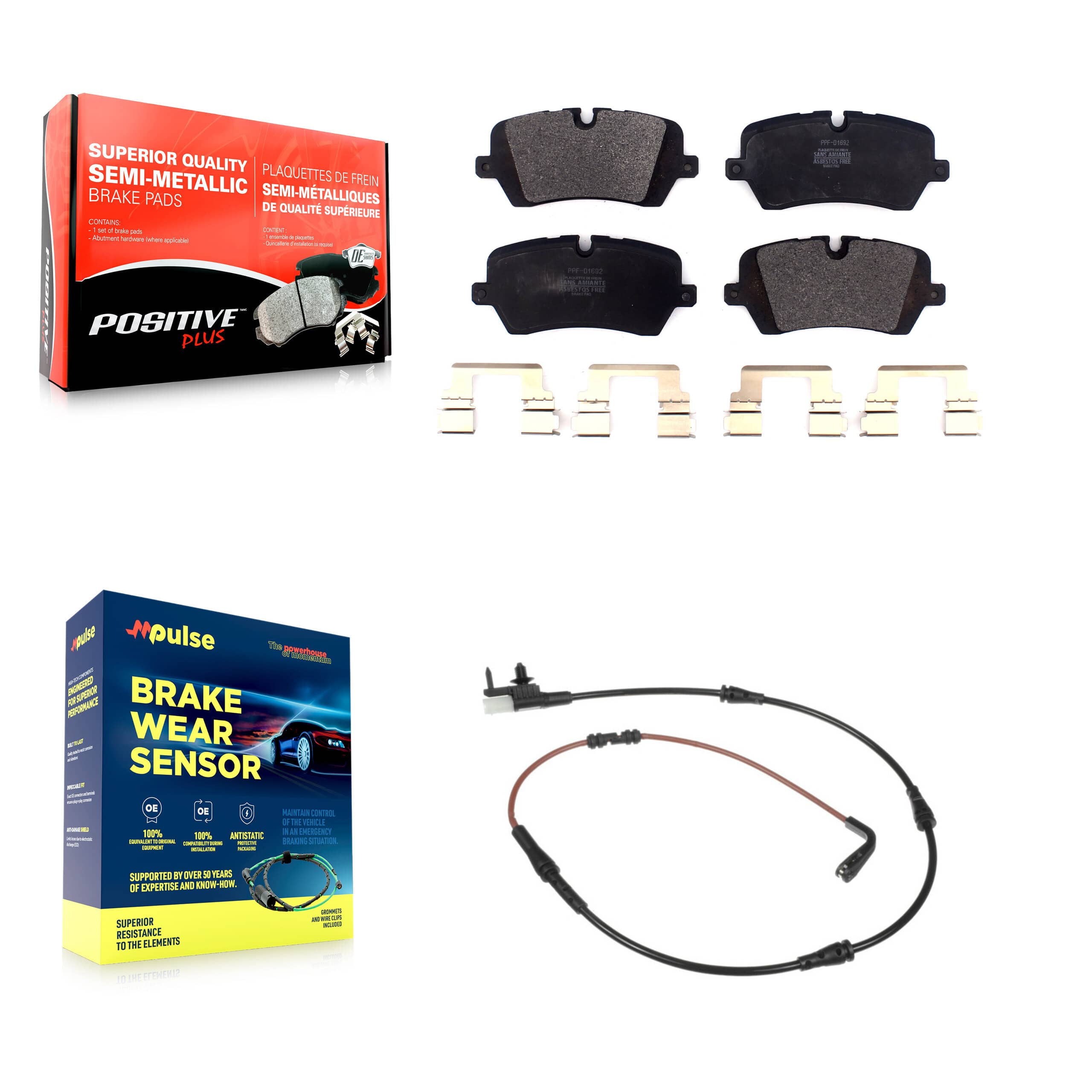 Positive Plus - KPW-101025 - Rear Disc Brake Pad Kits