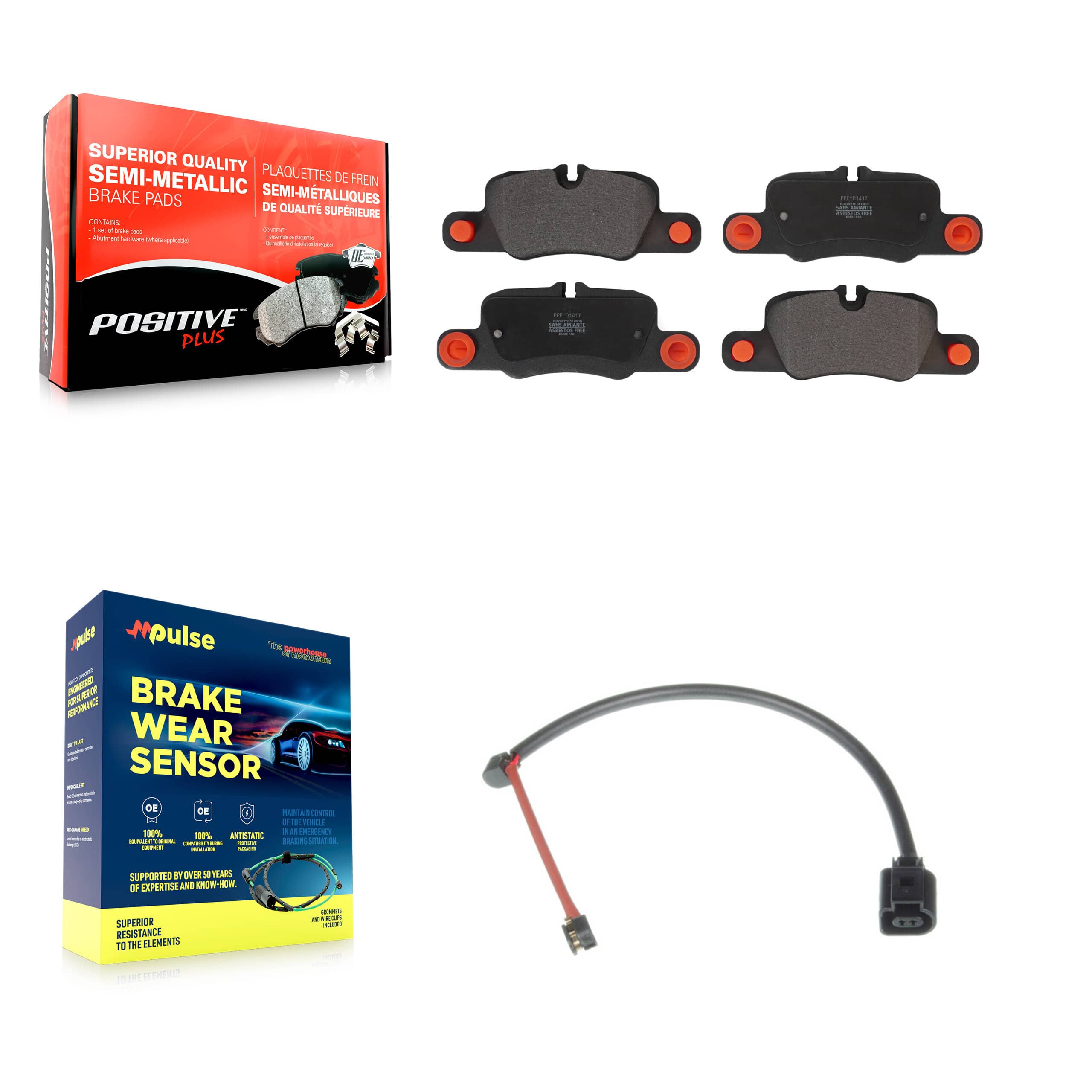 Positive Plus - KPW-101046 - Rear Disc Brake Pad Kits