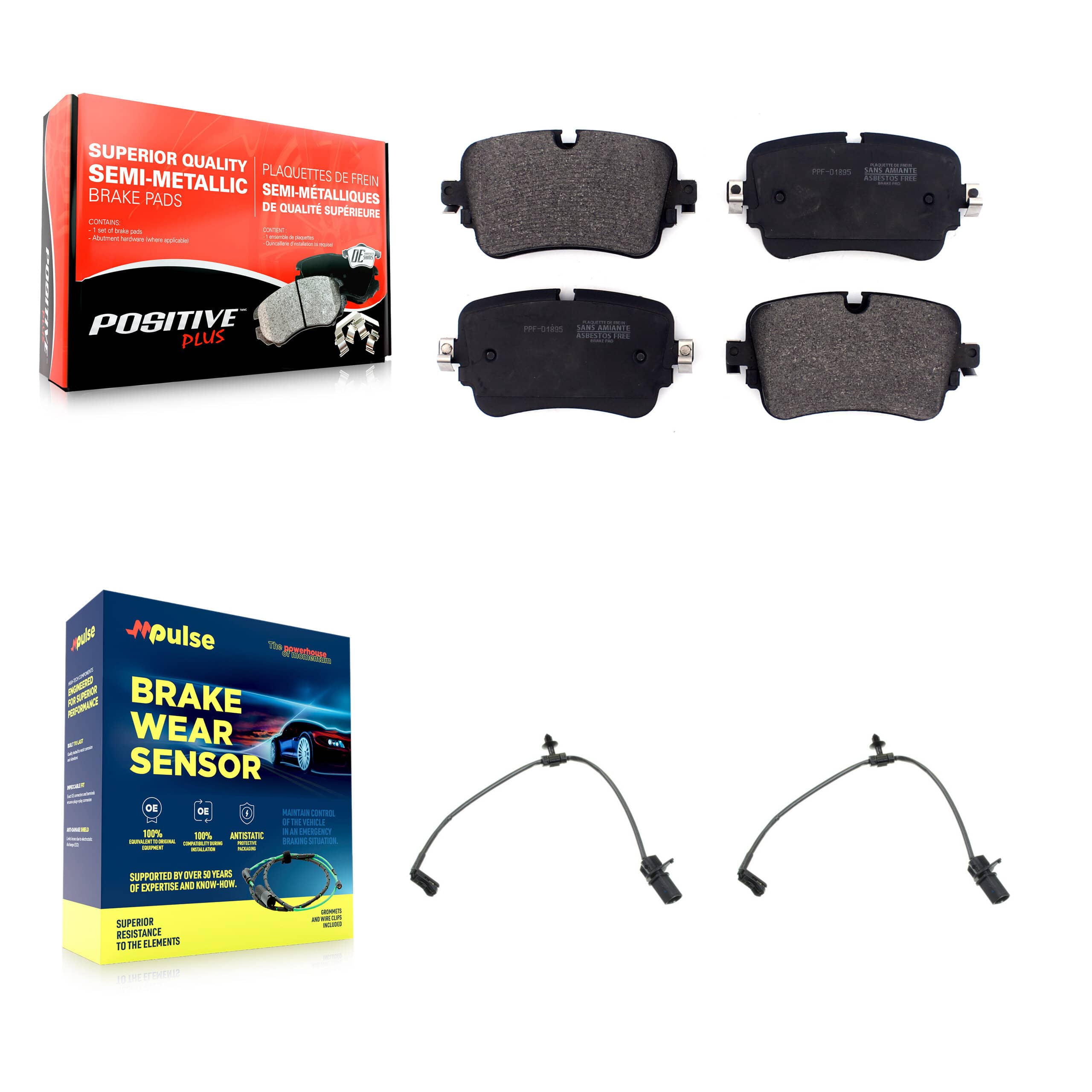 Positive Plus - KPW-101338 - Rear Disc Brake Pad Kits