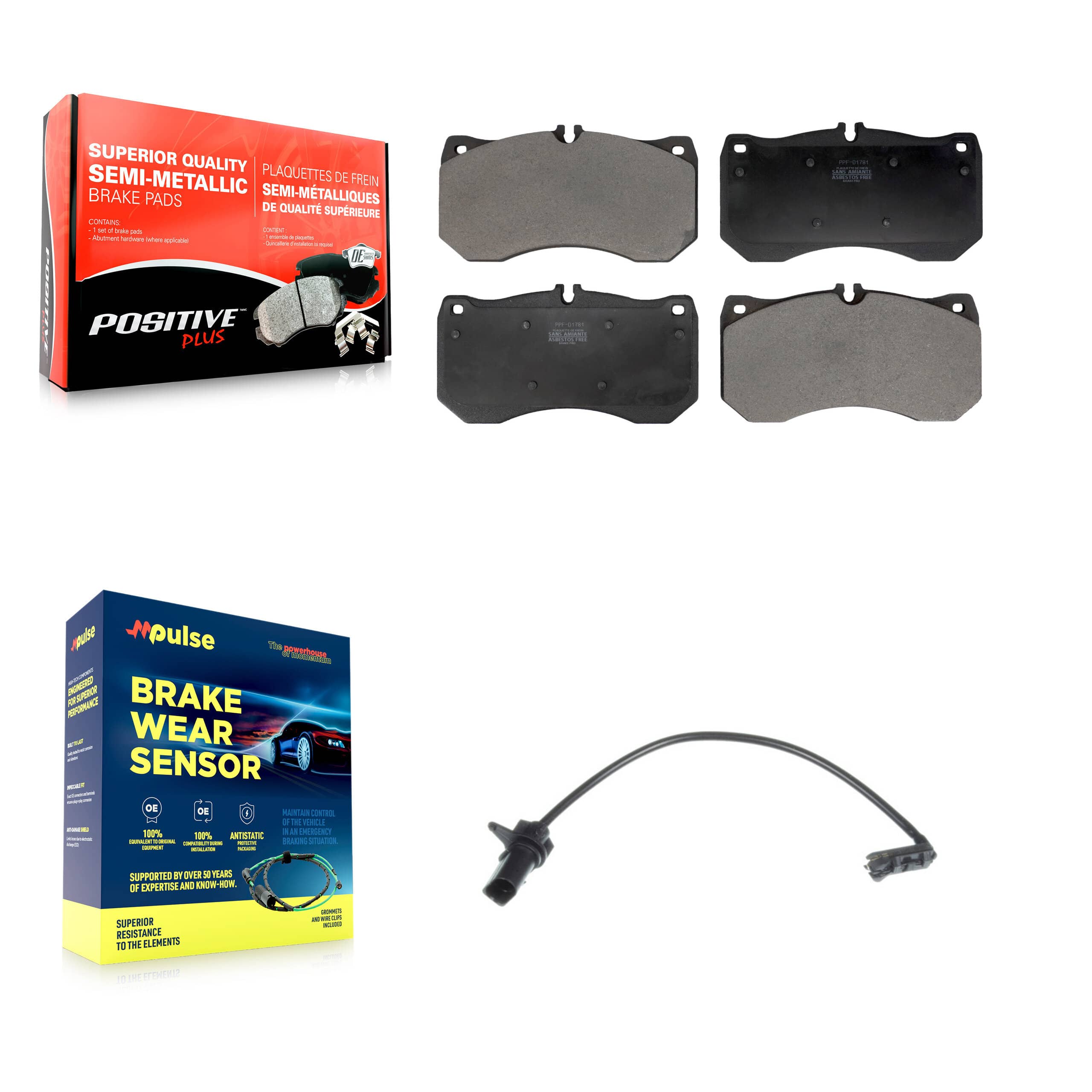 Positive Plus - KPW-101381 - Front Disc Brake Pad Kits