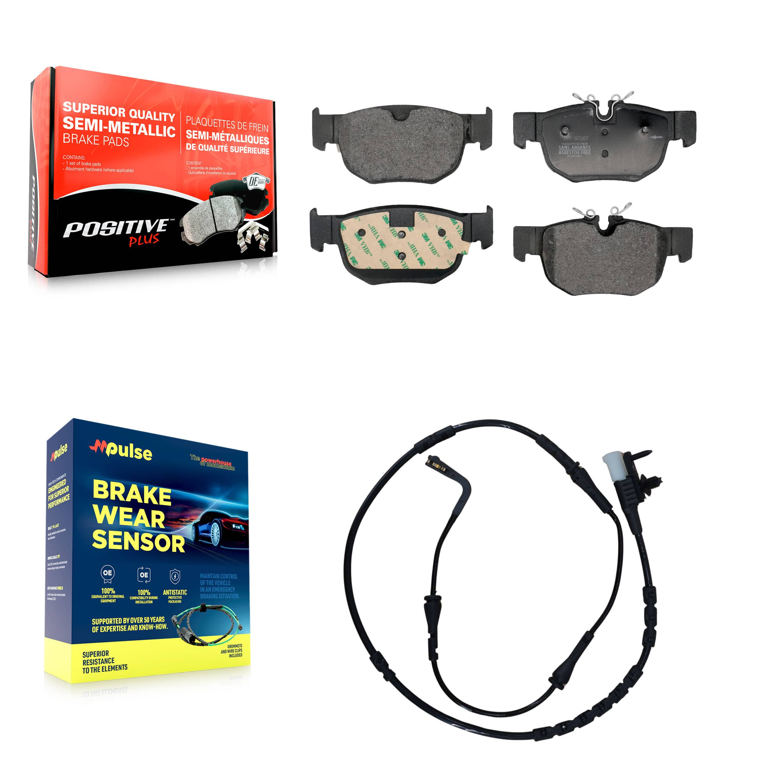 Positive Plus - KPW-101597 - Rear Disc Brake Pad Kits