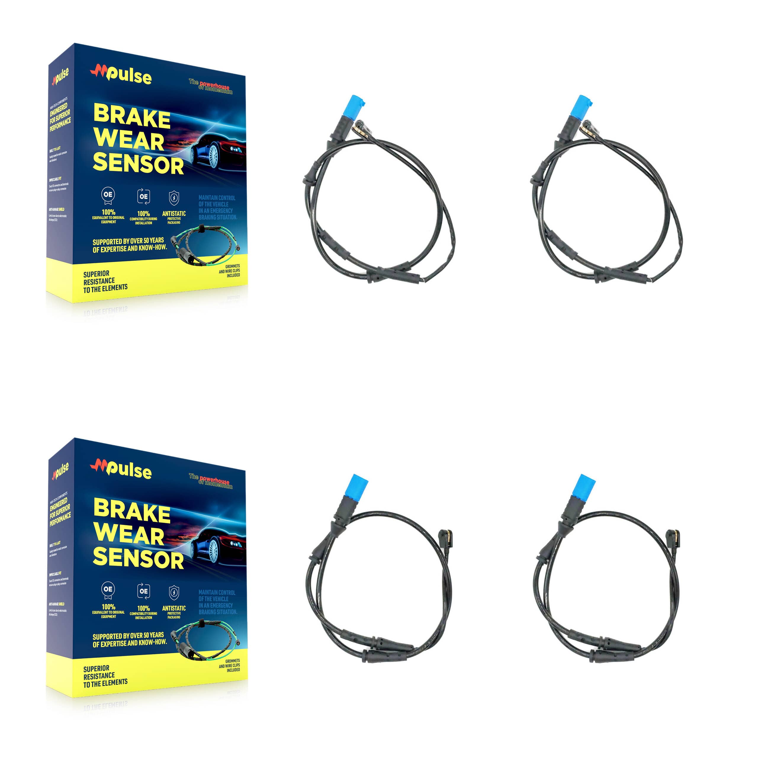 Mpulse - KSE-100141 - Front and Rear Disc Brake Pad Wear Sensor Kits