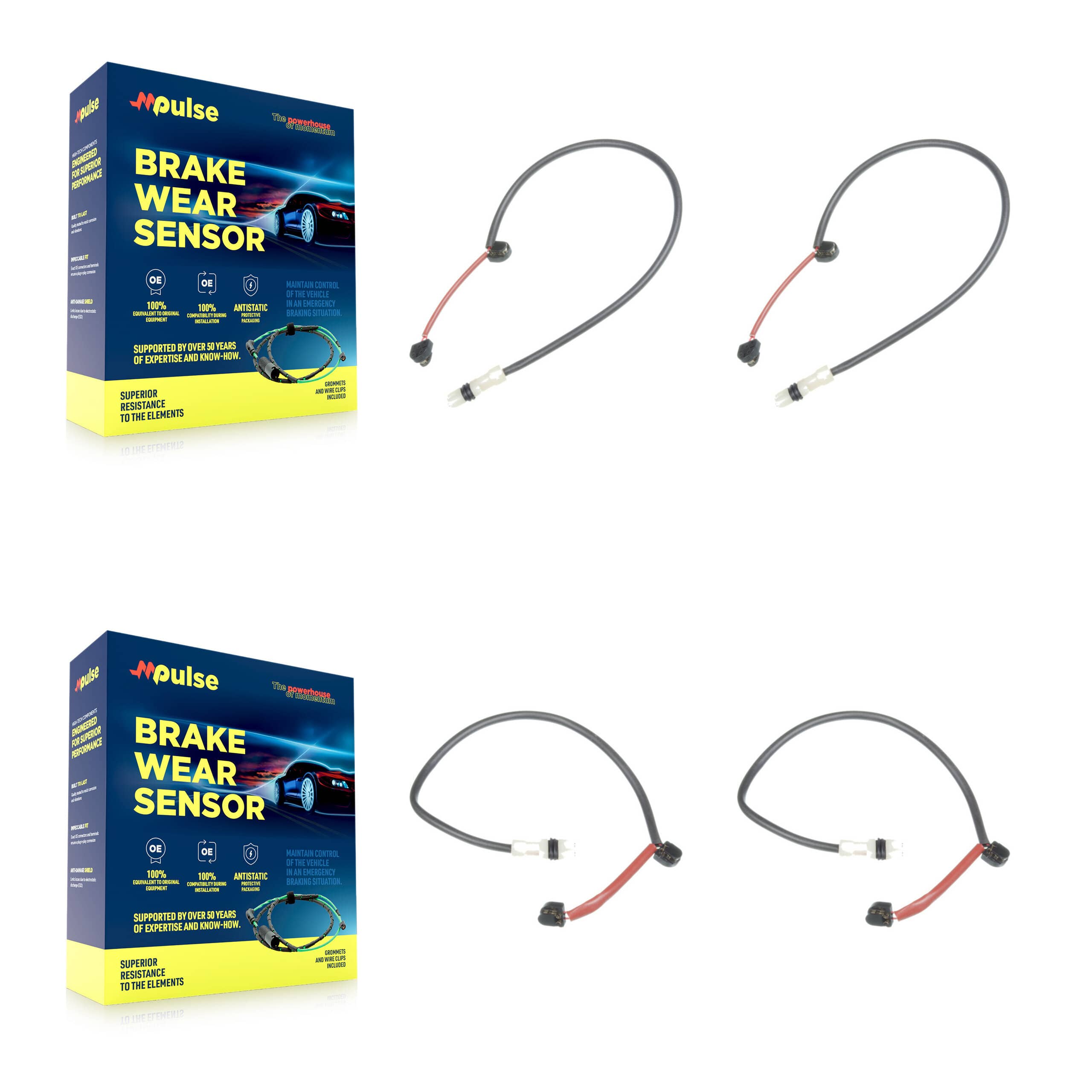 Mpulse - KSE-100153 - Front and Rear Disc Brake Pad Wear Sensor Kits