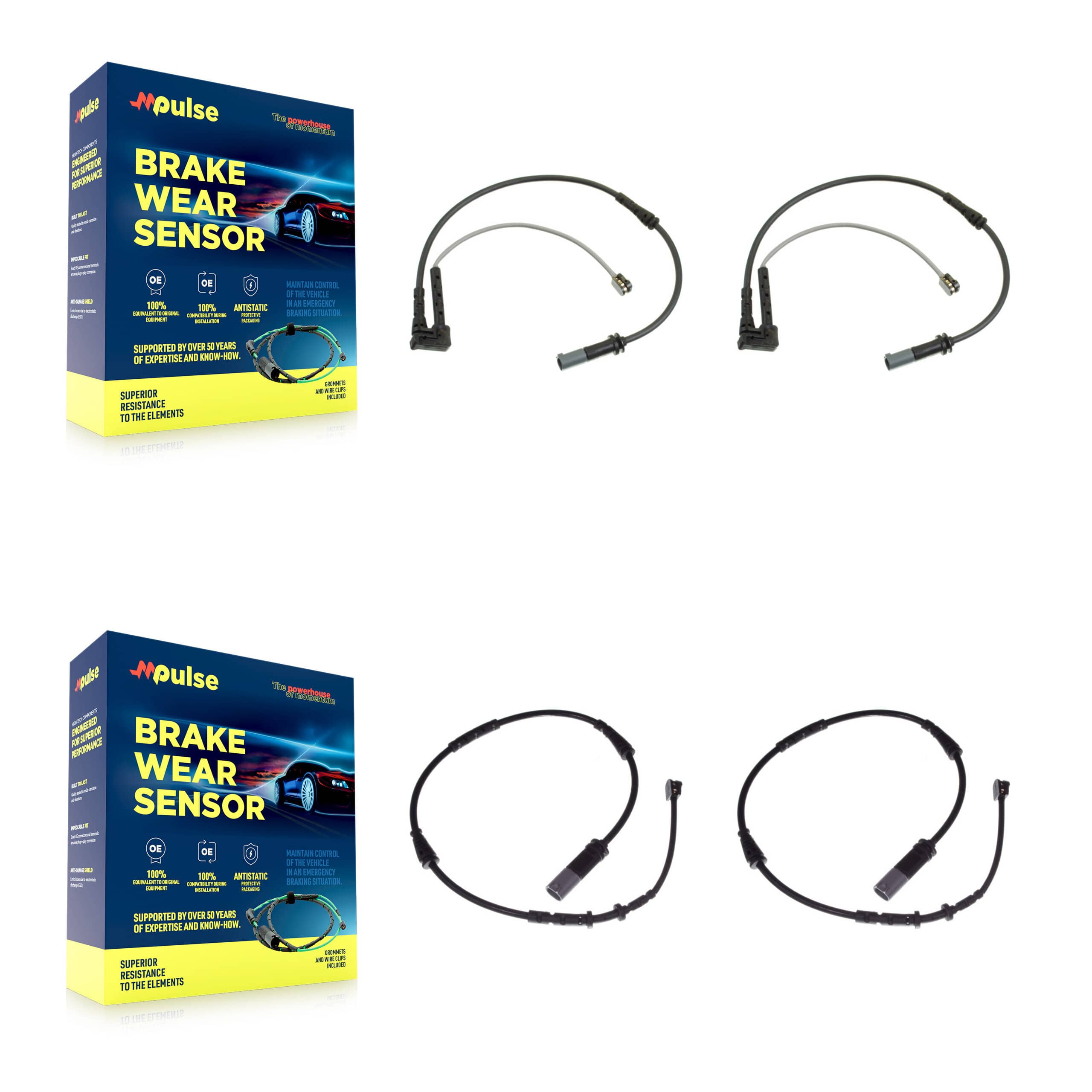 Mpulse - KSE-100216 - Front and Rear Disc Brake Pad Wear Sensor Kits