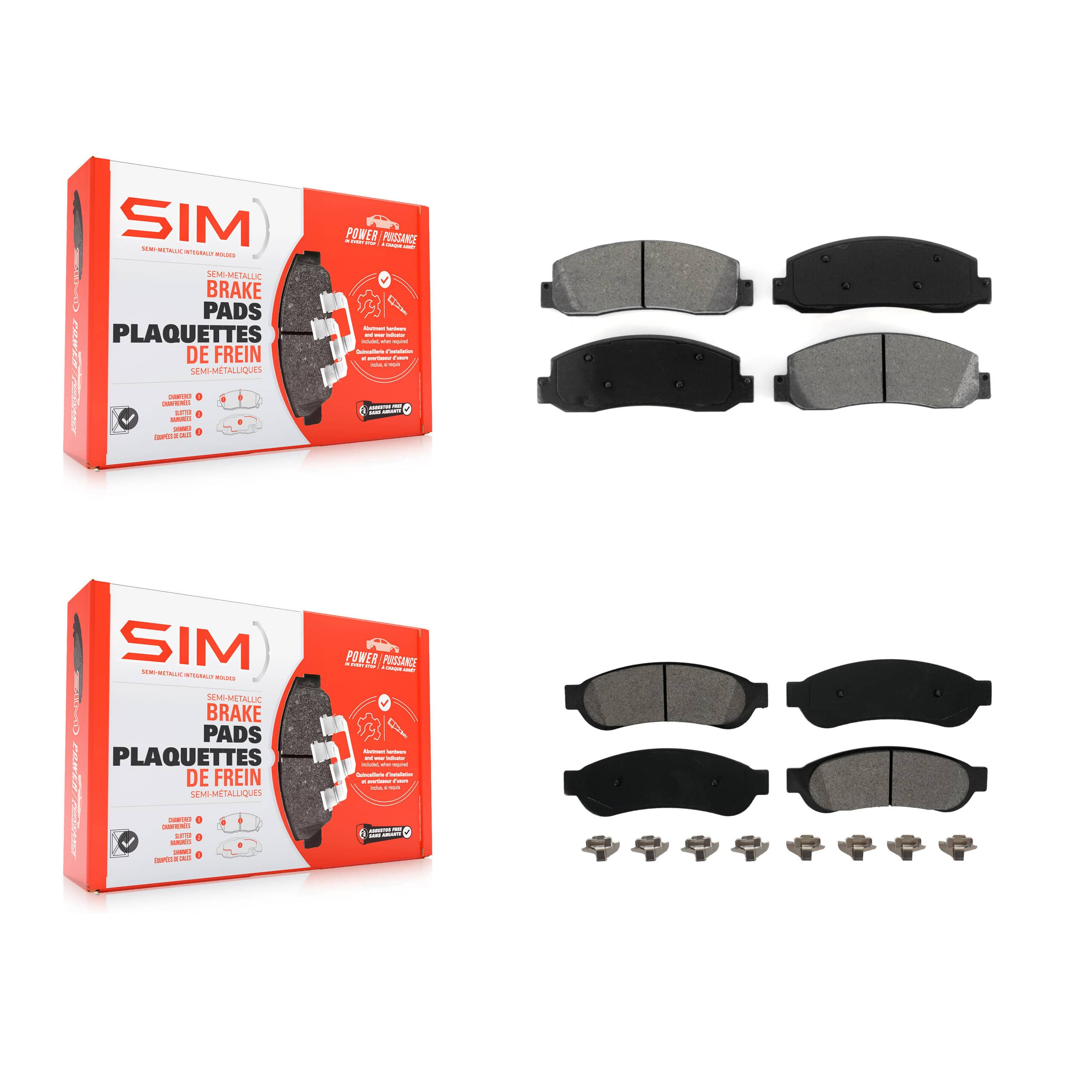 SIM - KSM-100036 - Front and Rear Disc Brake Pad Kits