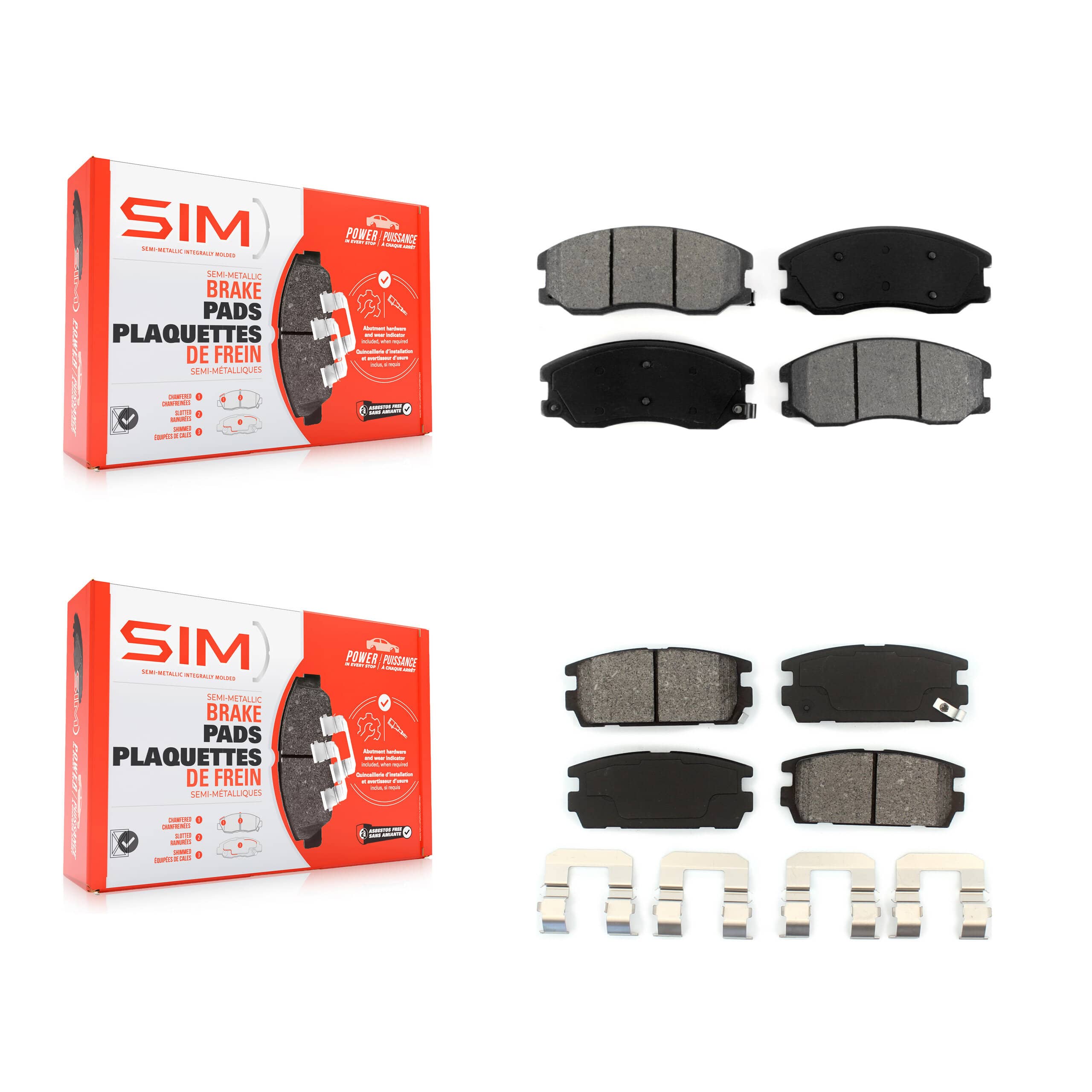 SIM - KSM-100097 - Front and Rear Disc Brake Pad Kits