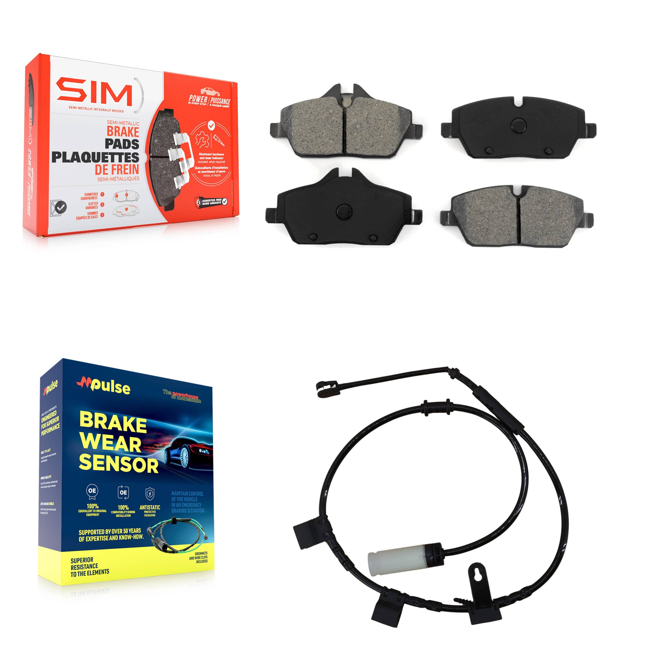 SIM - KSW-100295 - Front Disc Brake Pad Kits