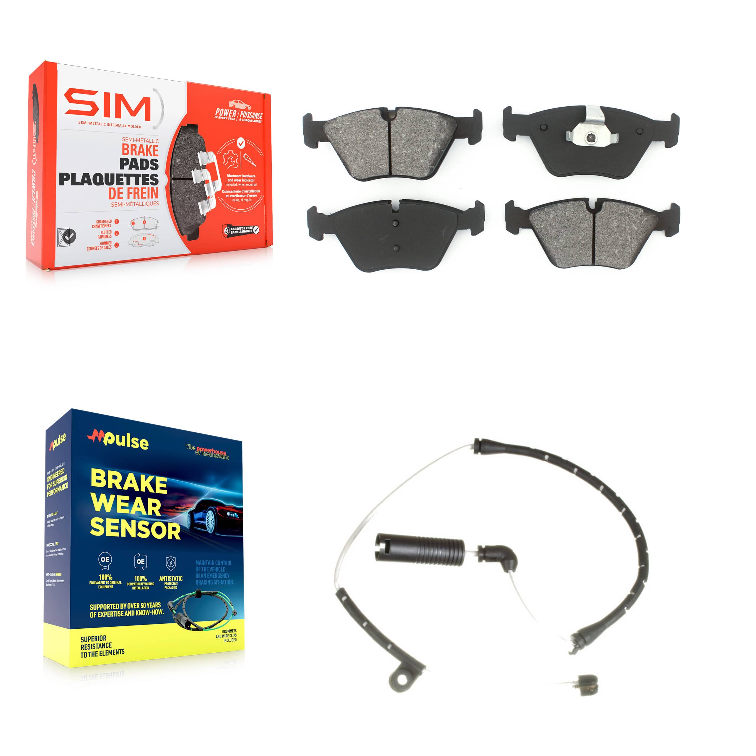 SIM - KSW-100370 - Front Disc Brake Pad Kits