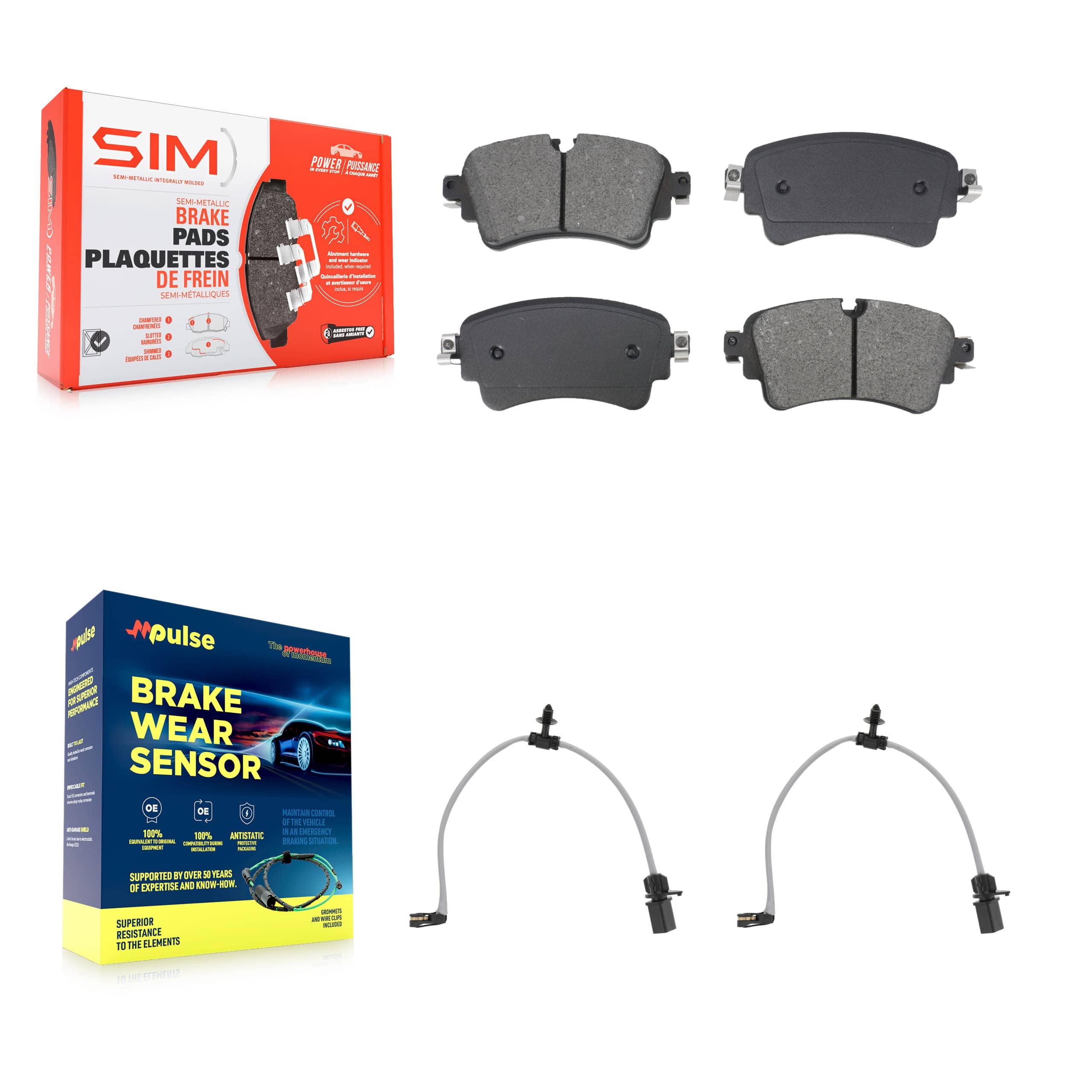 SIM - KSW-100802 - Rear Disc Brake Pad Kits