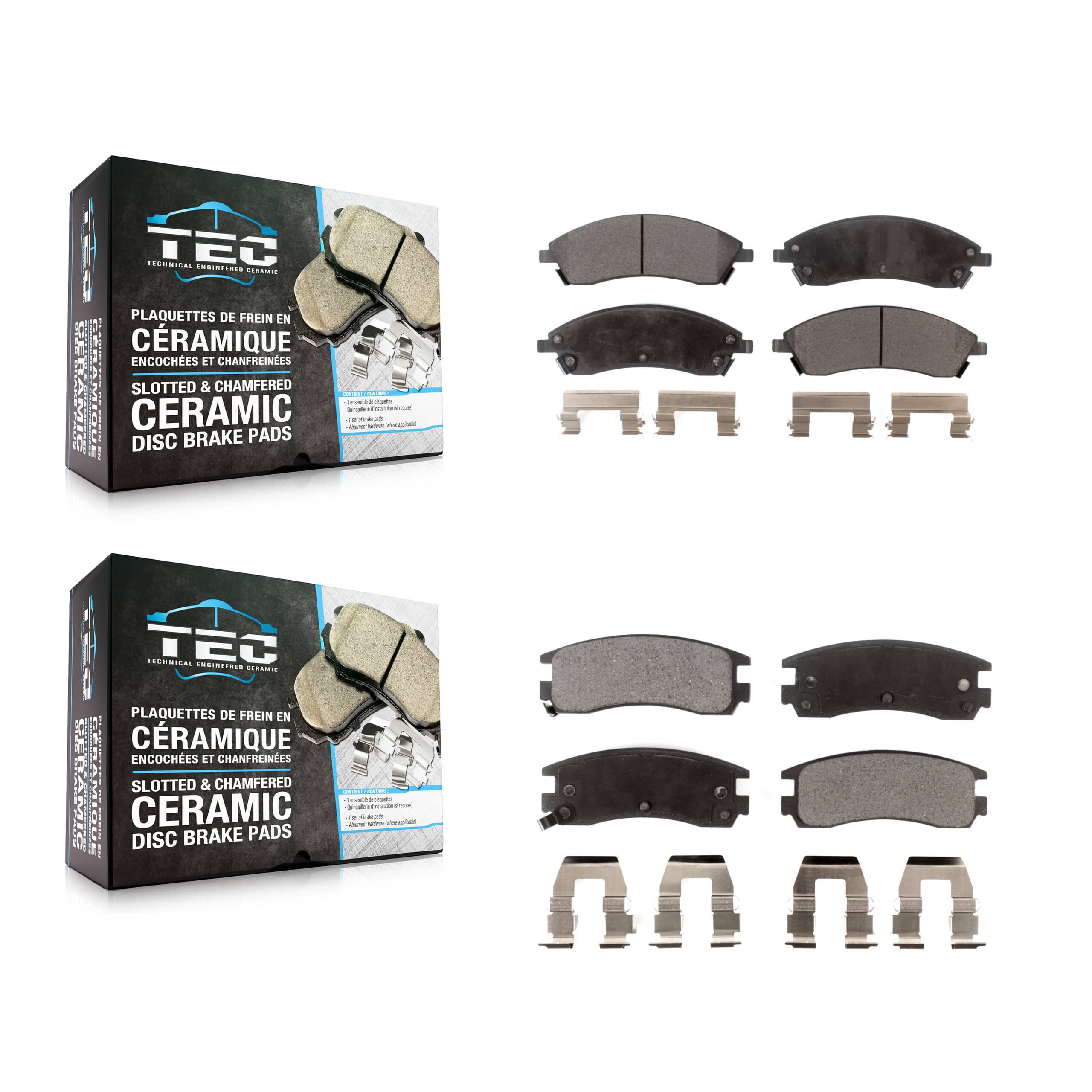 TEC - KTC-100020 - Front and Rear Disc Brake Pad Kits