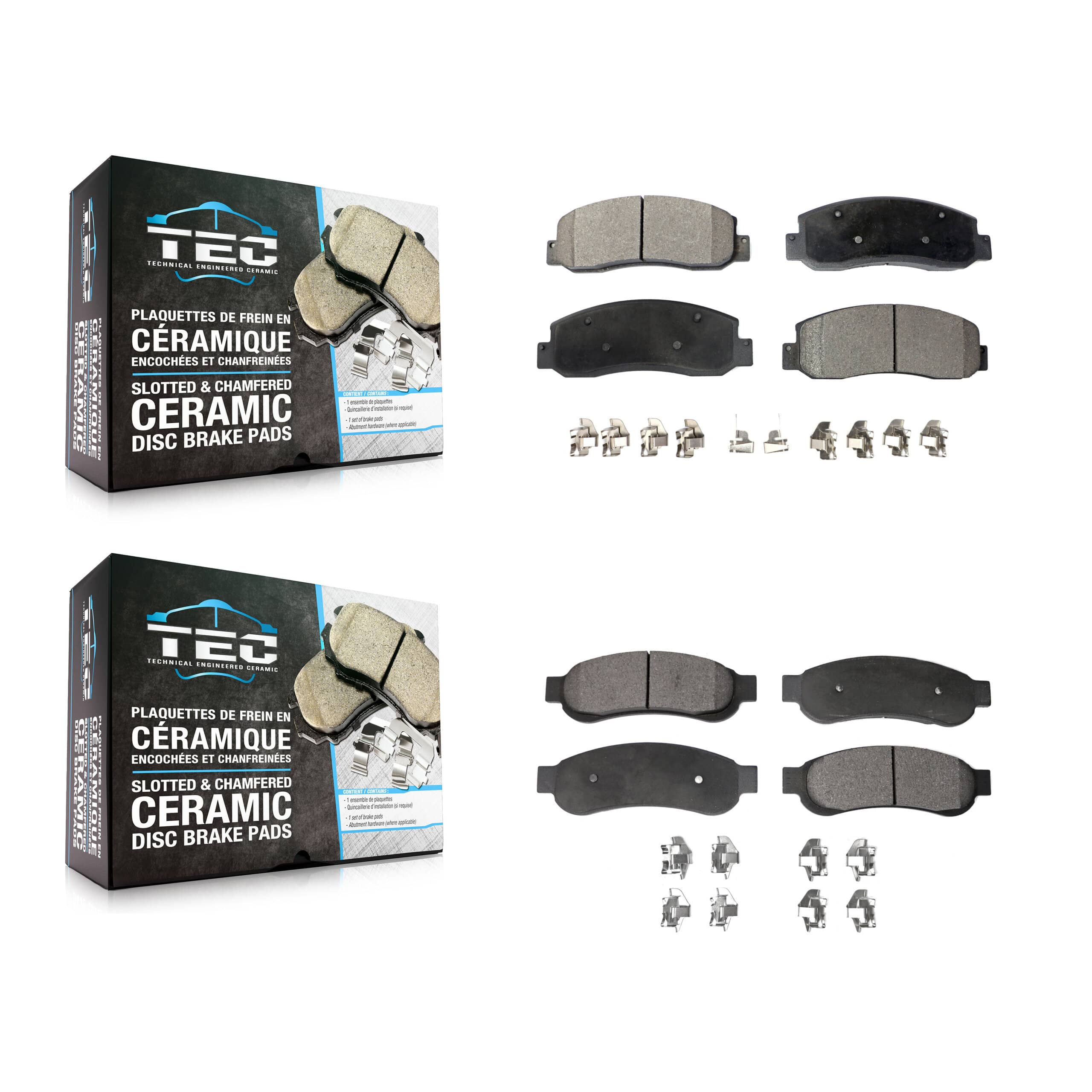 TEC - KTC-100043 - Front and Rear Disc Brake Pad Kits