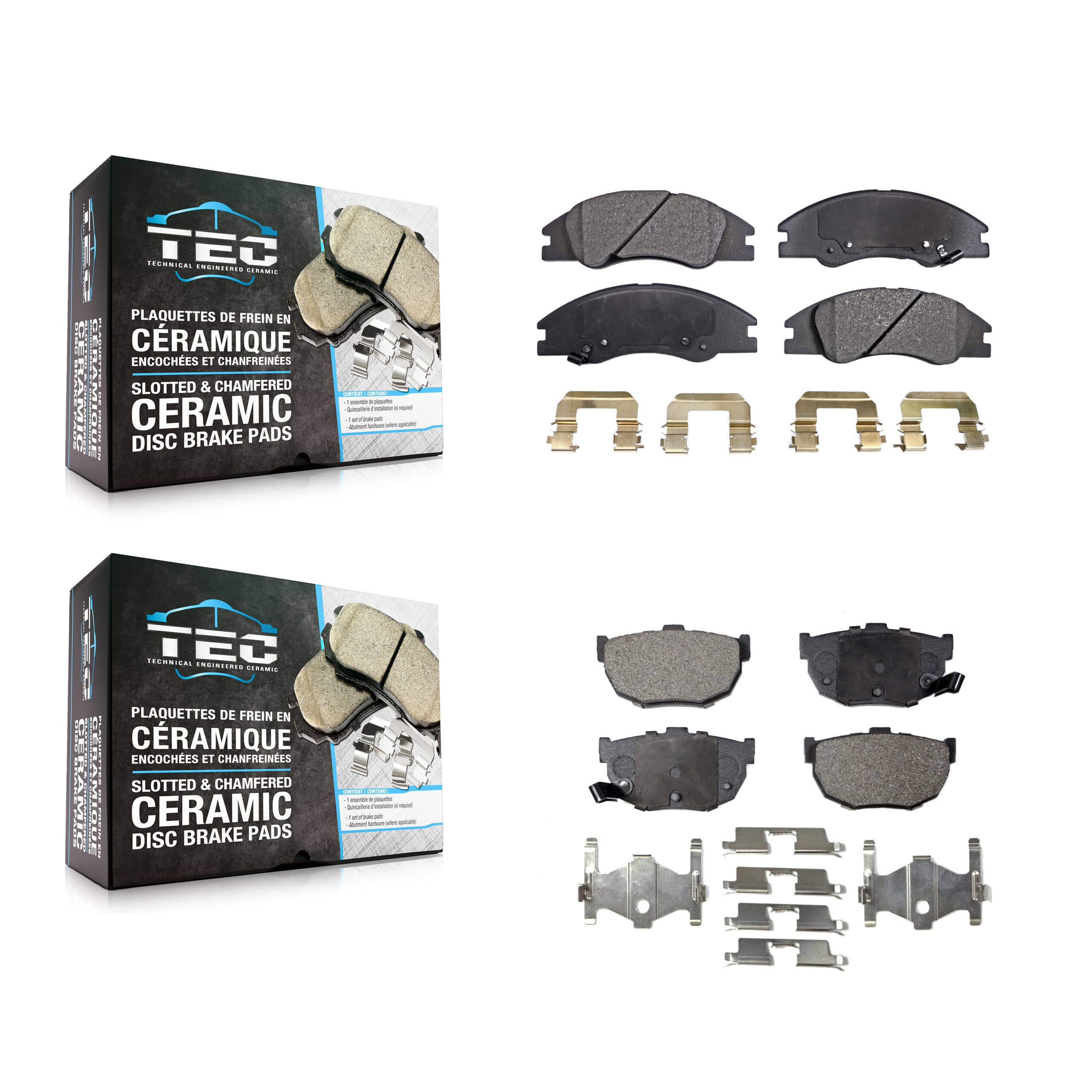 TEC - KTC-100047 - Front and Rear Disc Brake Pad Kits