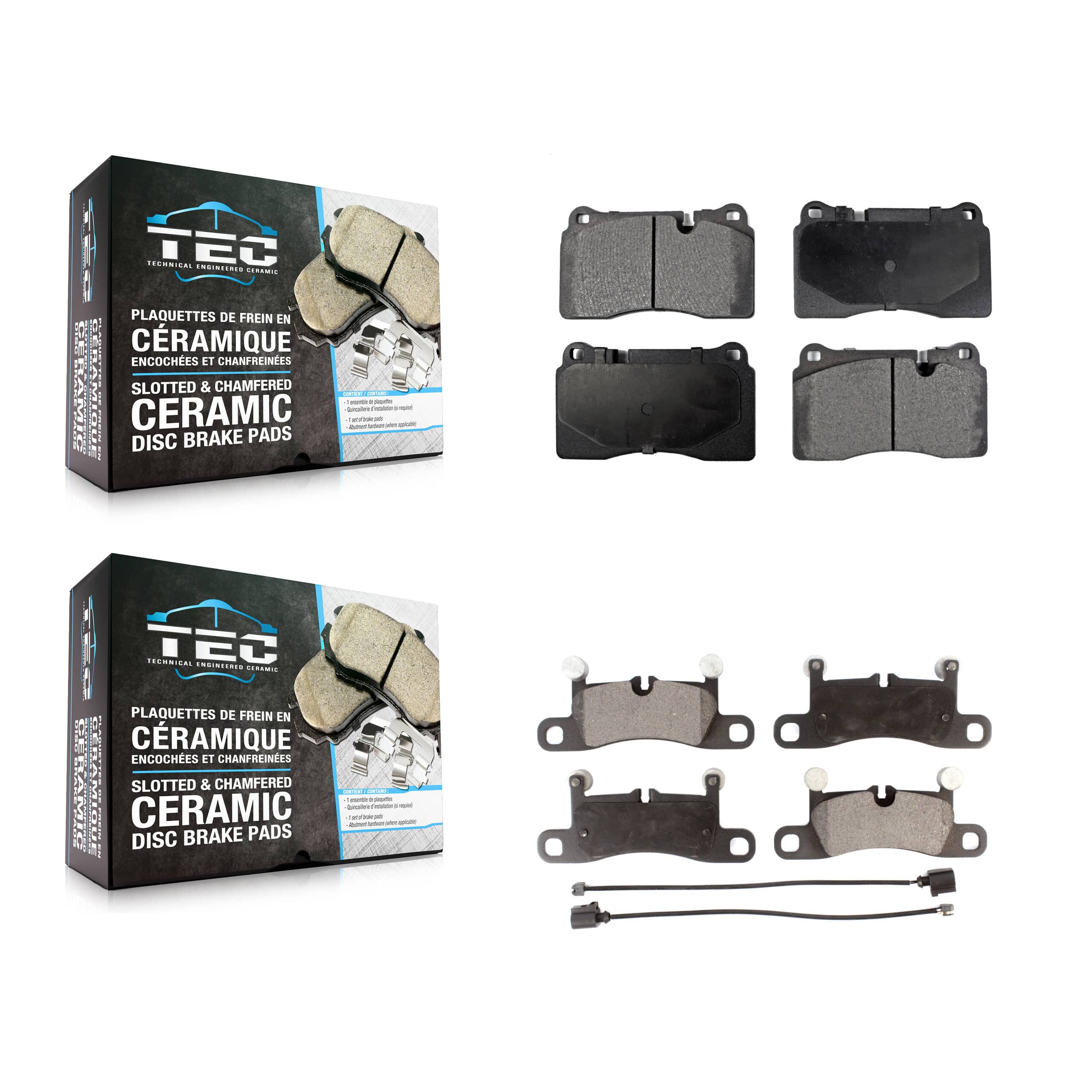 TEC - KTC-100088 - Front and Rear Disc Brake Pad Kits