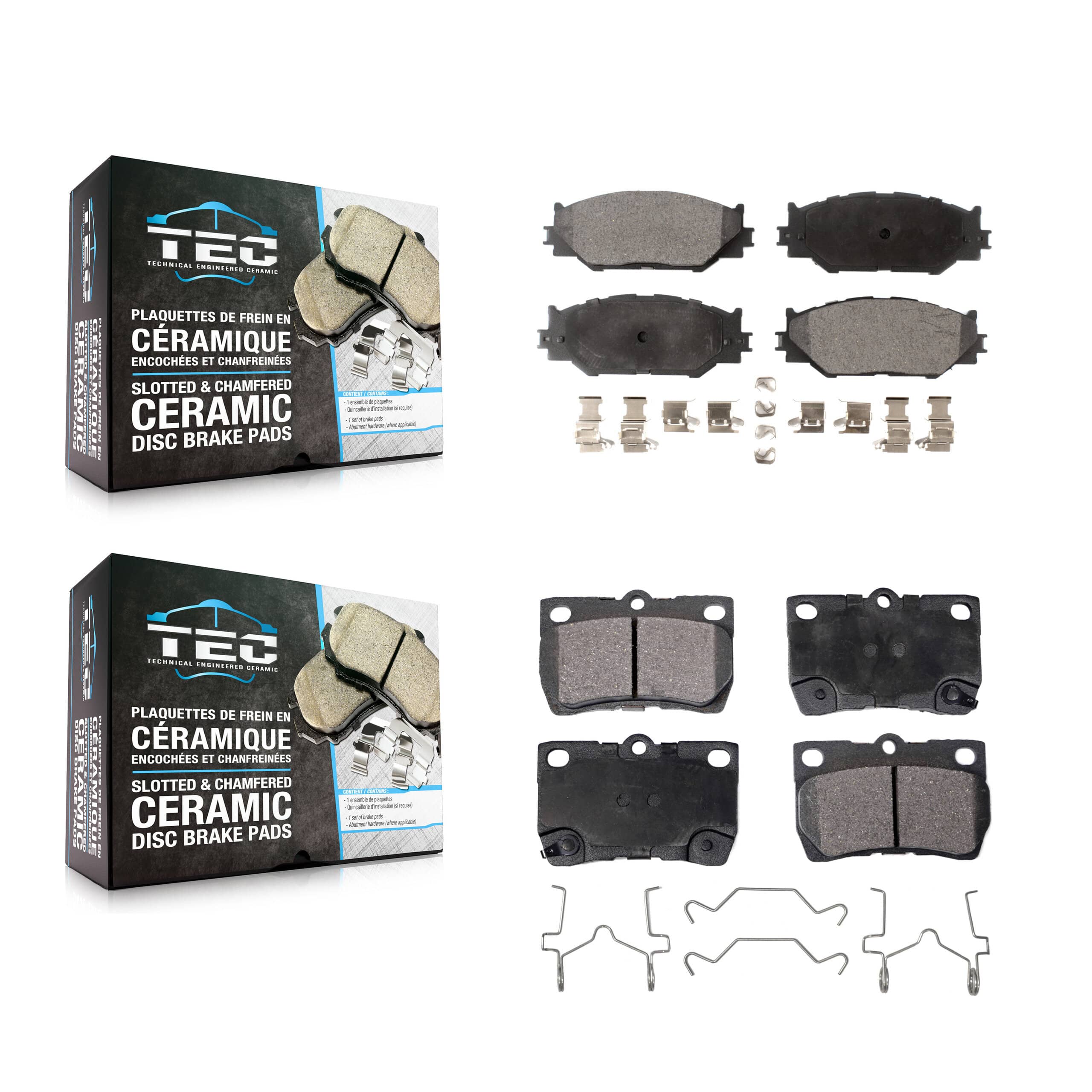 TEC - KTC-100091 - Front and Rear Disc Brake Pad Kits