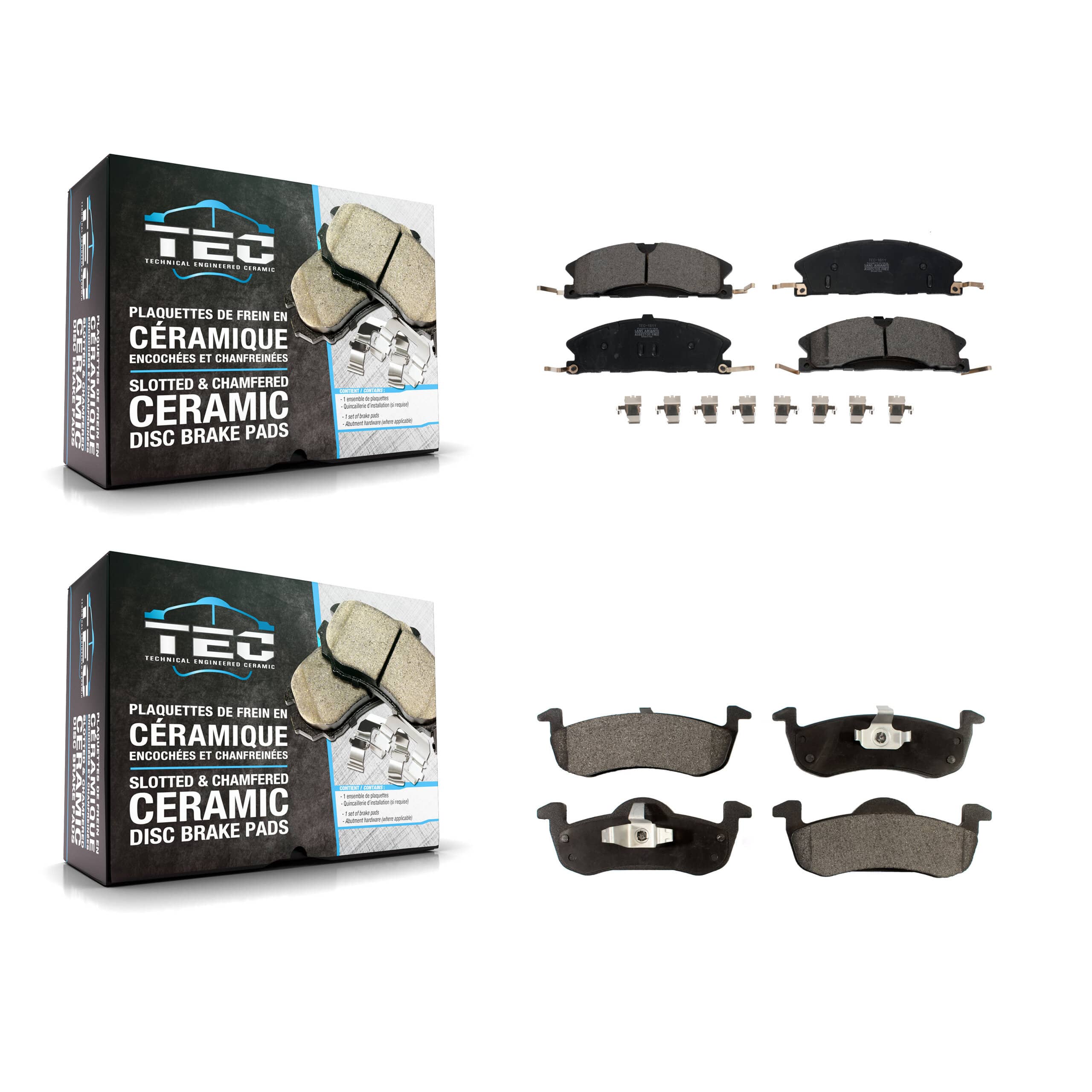 TEC - KTC-100261 - Front and Rear Disc Brake Pad Kits