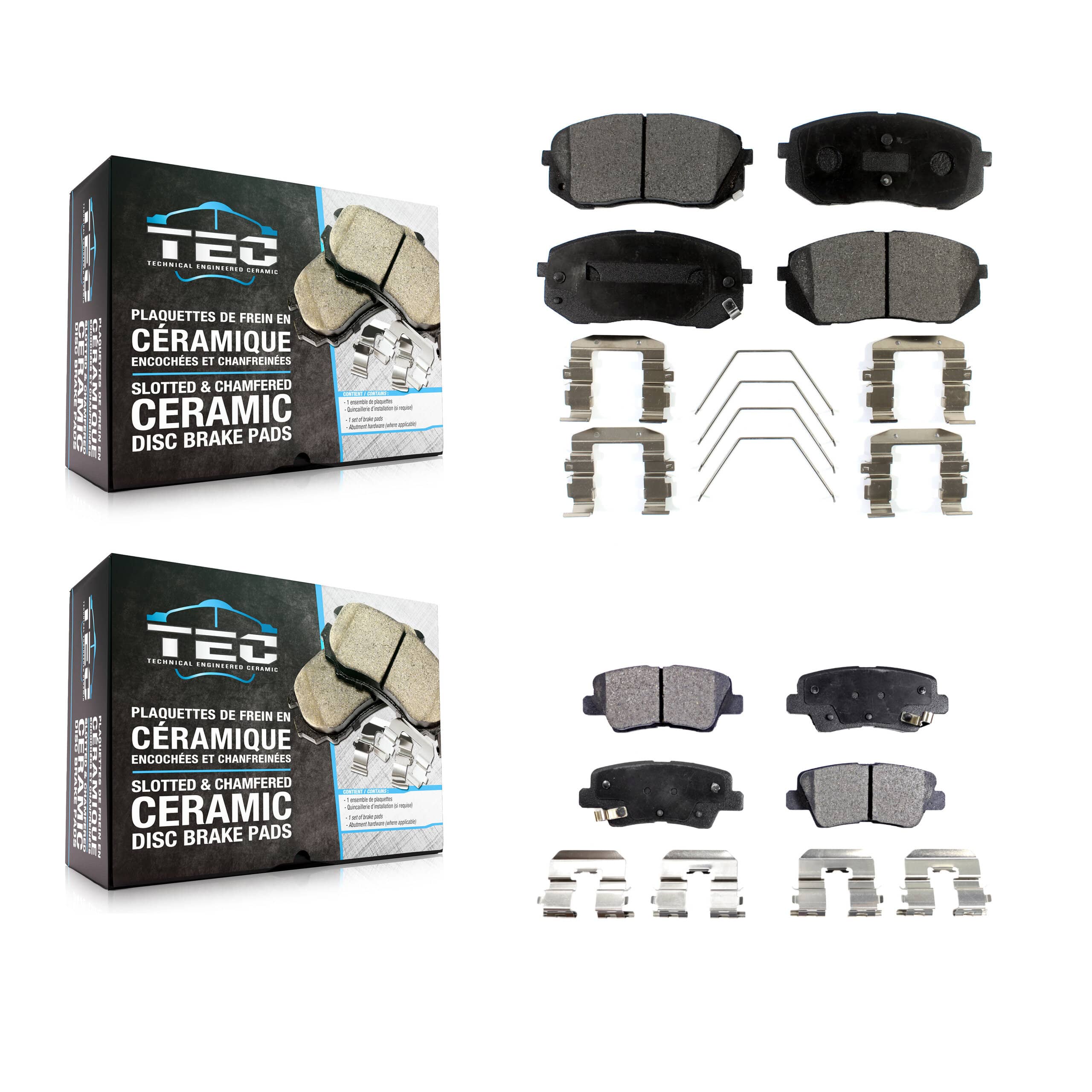 TEC - KTC-100314 - Front and Rear Disc Brake Pad Kits