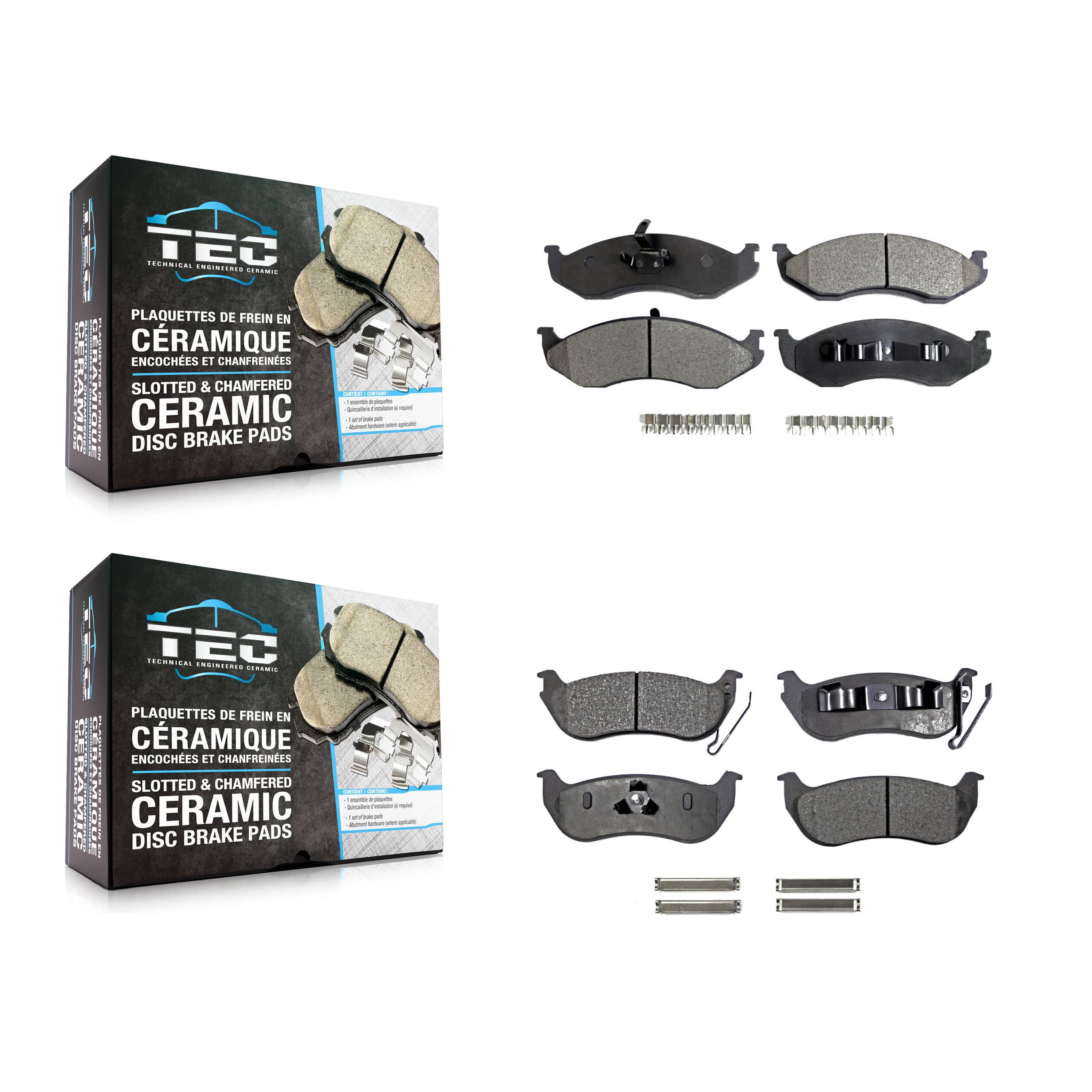 TEC - KTC-100332 - Front and Rear Disc Brake Pad Kits