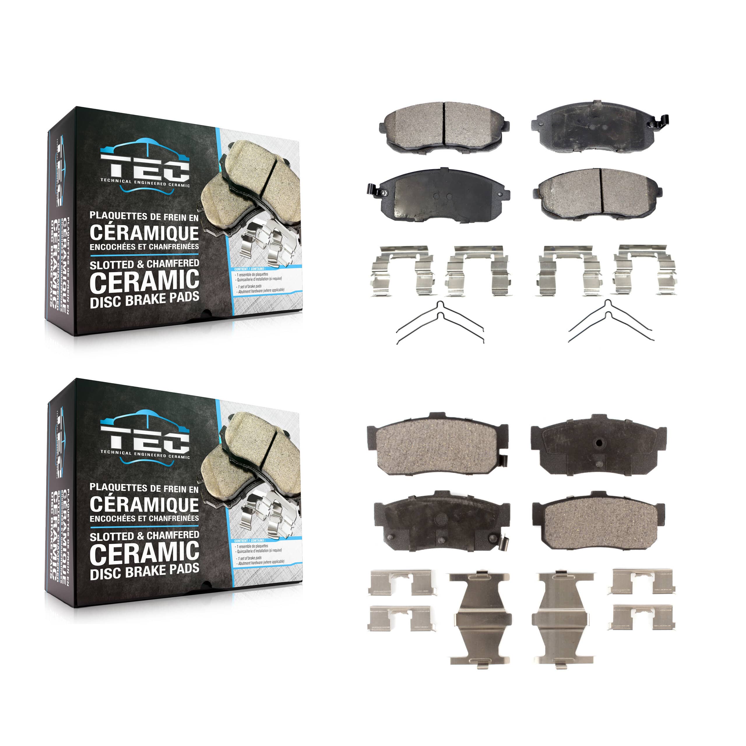 TEC - KTC-100354 - Front and Rear Disc Brake Pad Kits